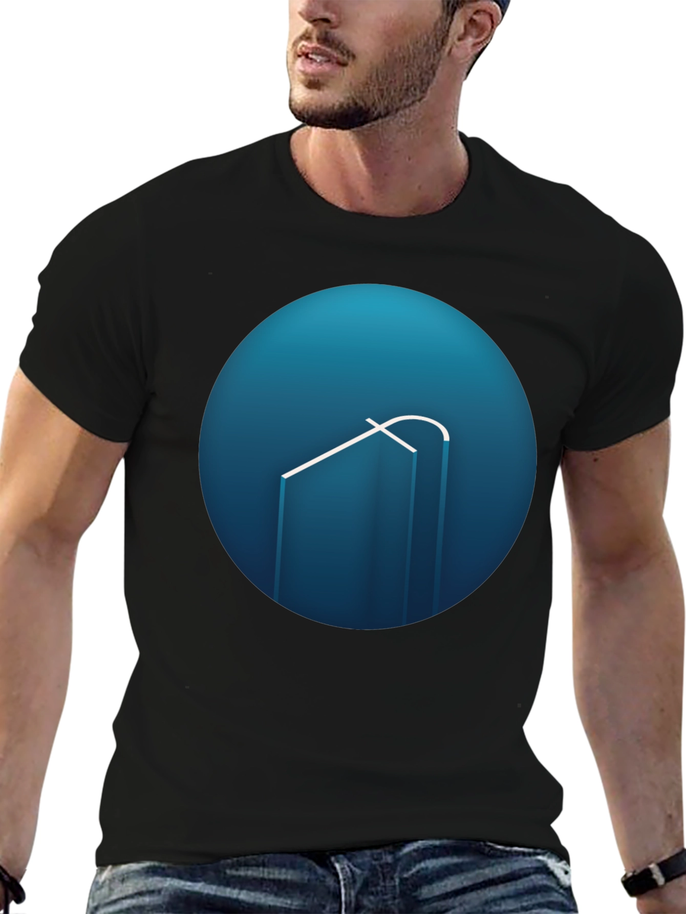 Modern Blue Logo Graphic Tee