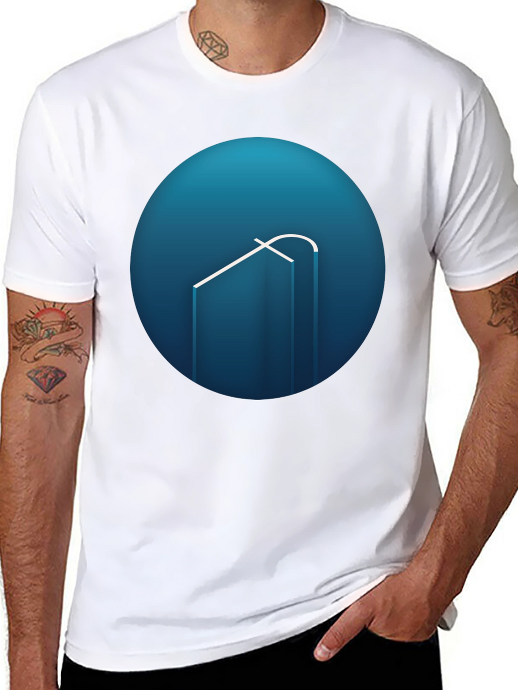 Modern Blue Logo Graphic Tee