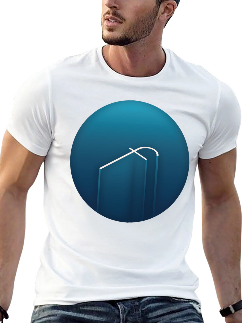 Modern Blue Logo Graphic Tee