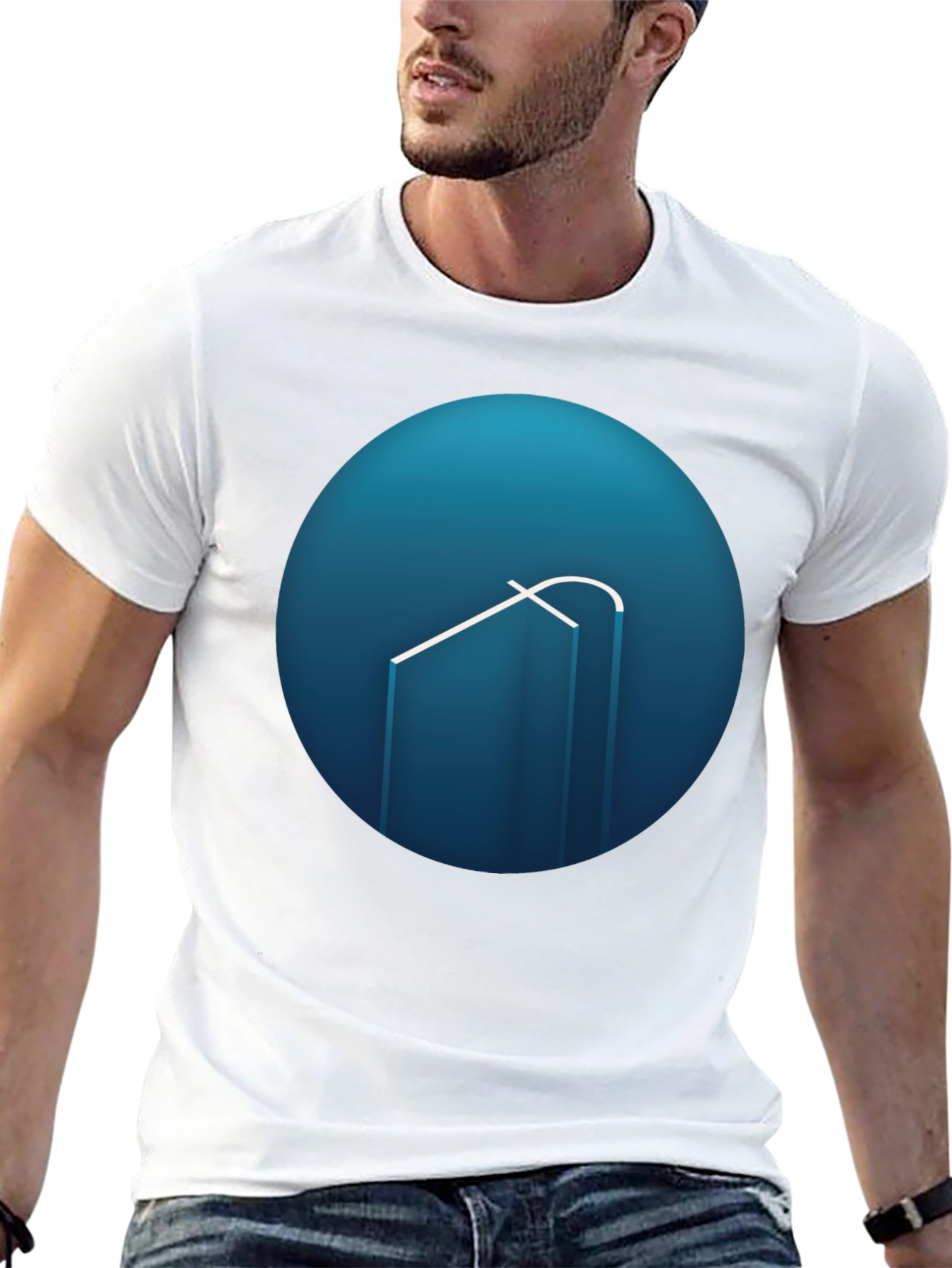 Modern Blue Logo Graphic Tee