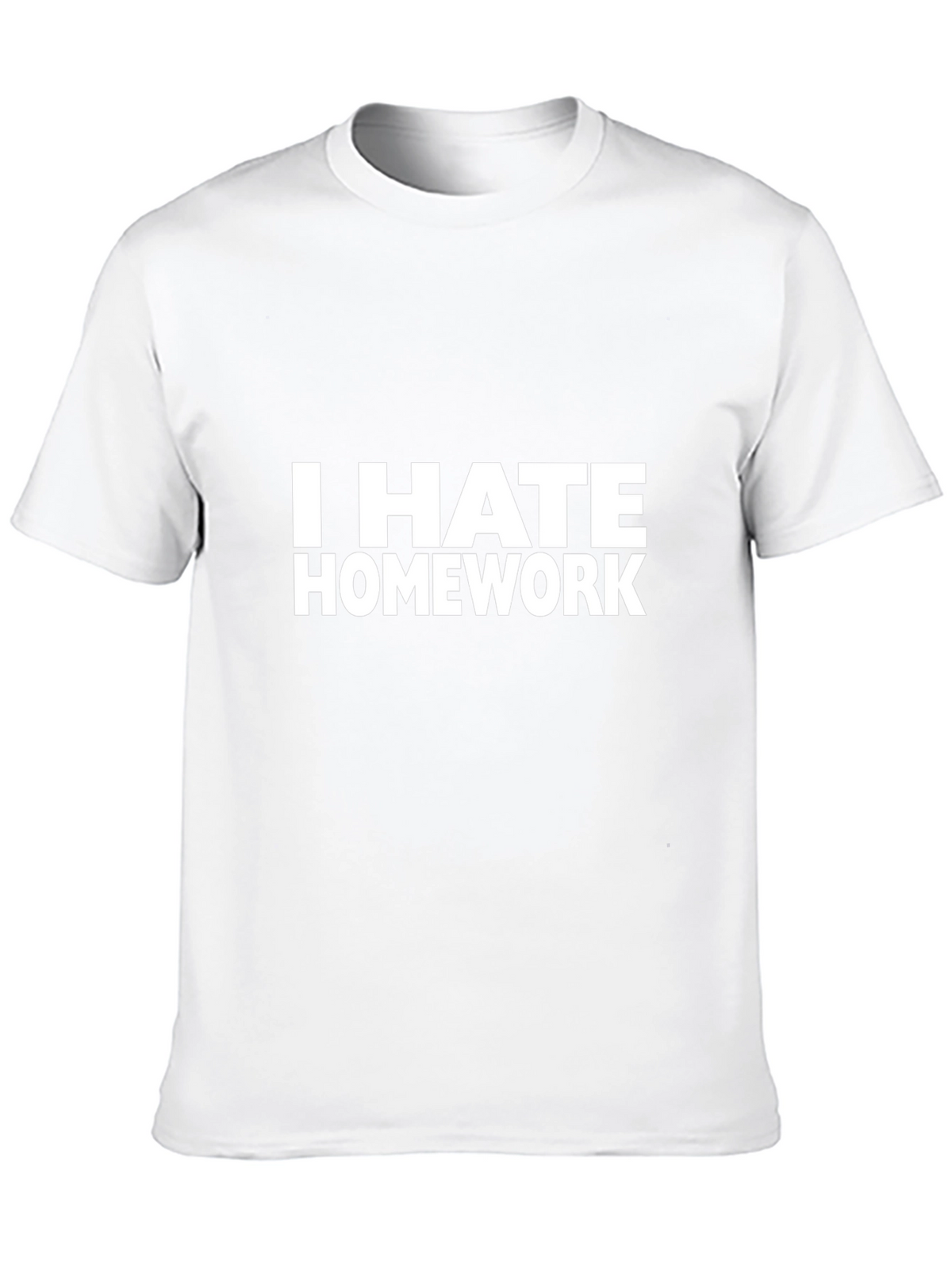 I Hate Homework Graphic Tee - Black Cotton T-Shirt