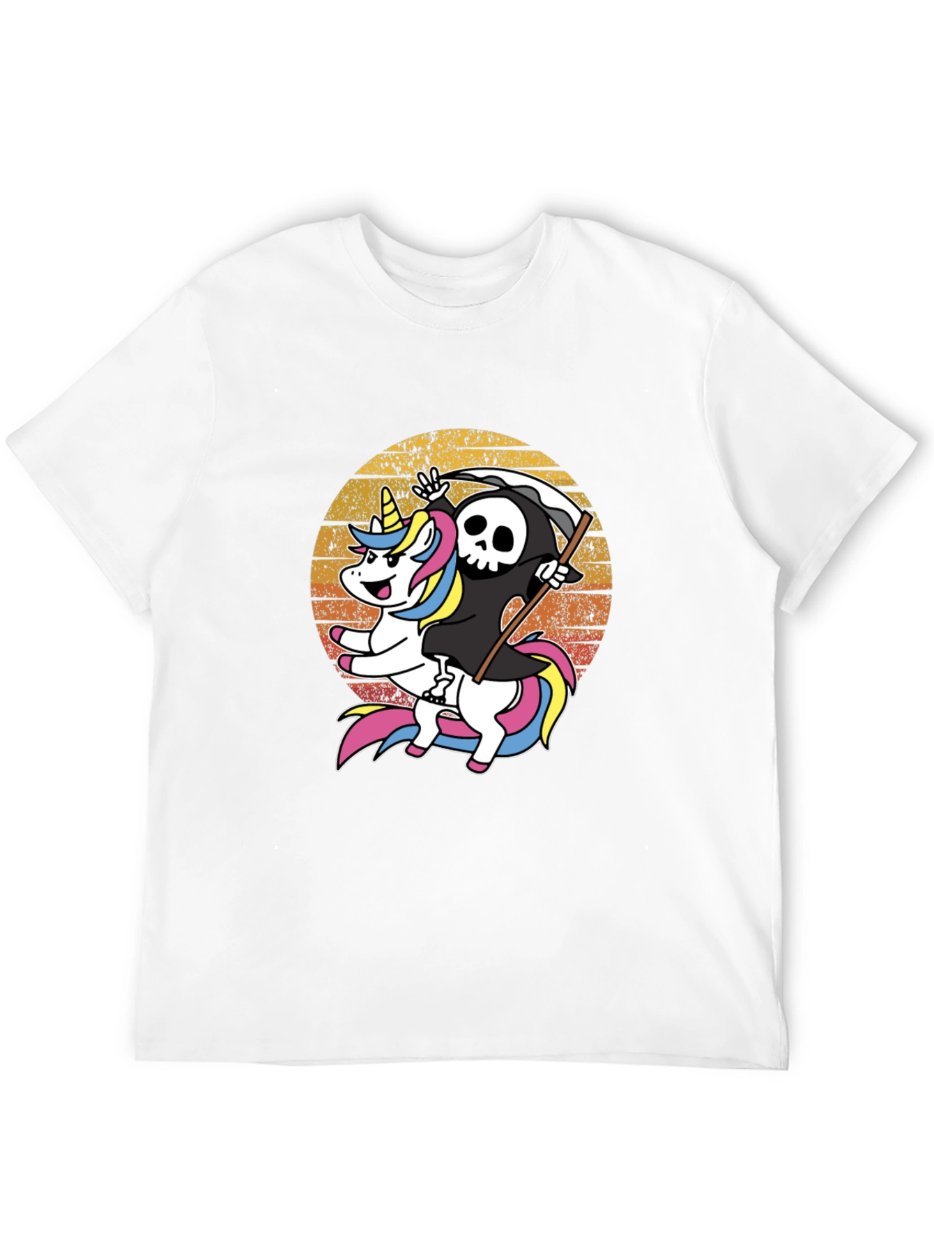 Grim Reaper Unicorn T-Shirt: Ride into the Afterlife