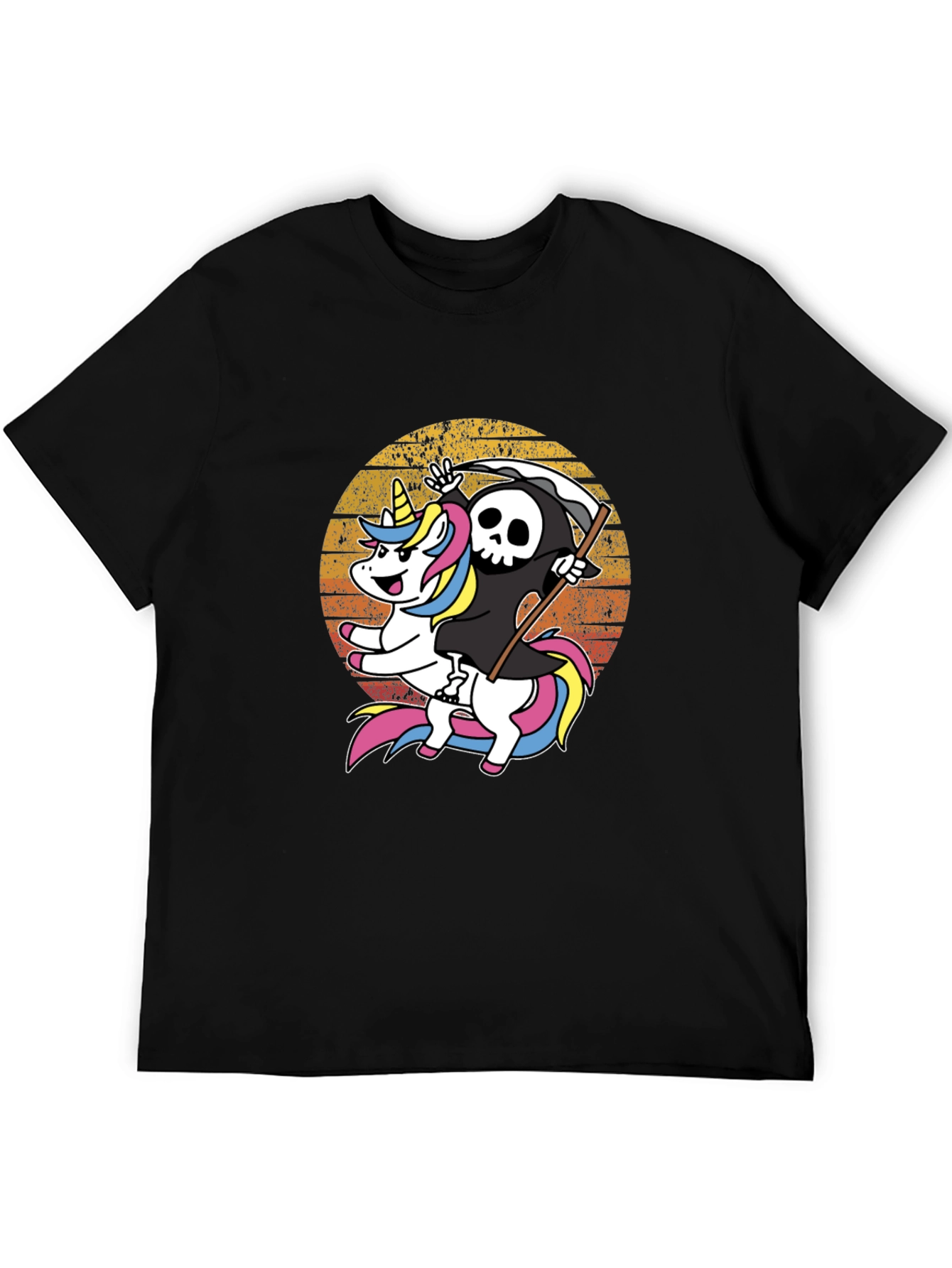 Grim Reaper Unicorn T-Shirt: Ride into the Afterlife