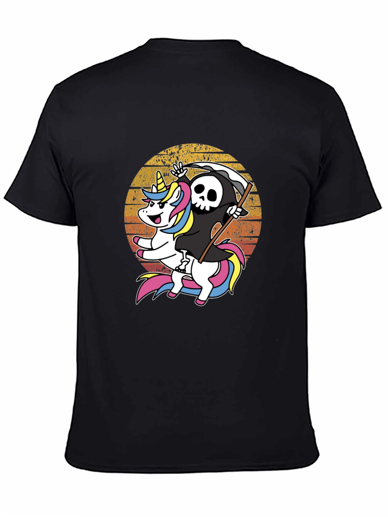 Grim Reaper Unicorn T-Shirt: Ride into the Afterlife