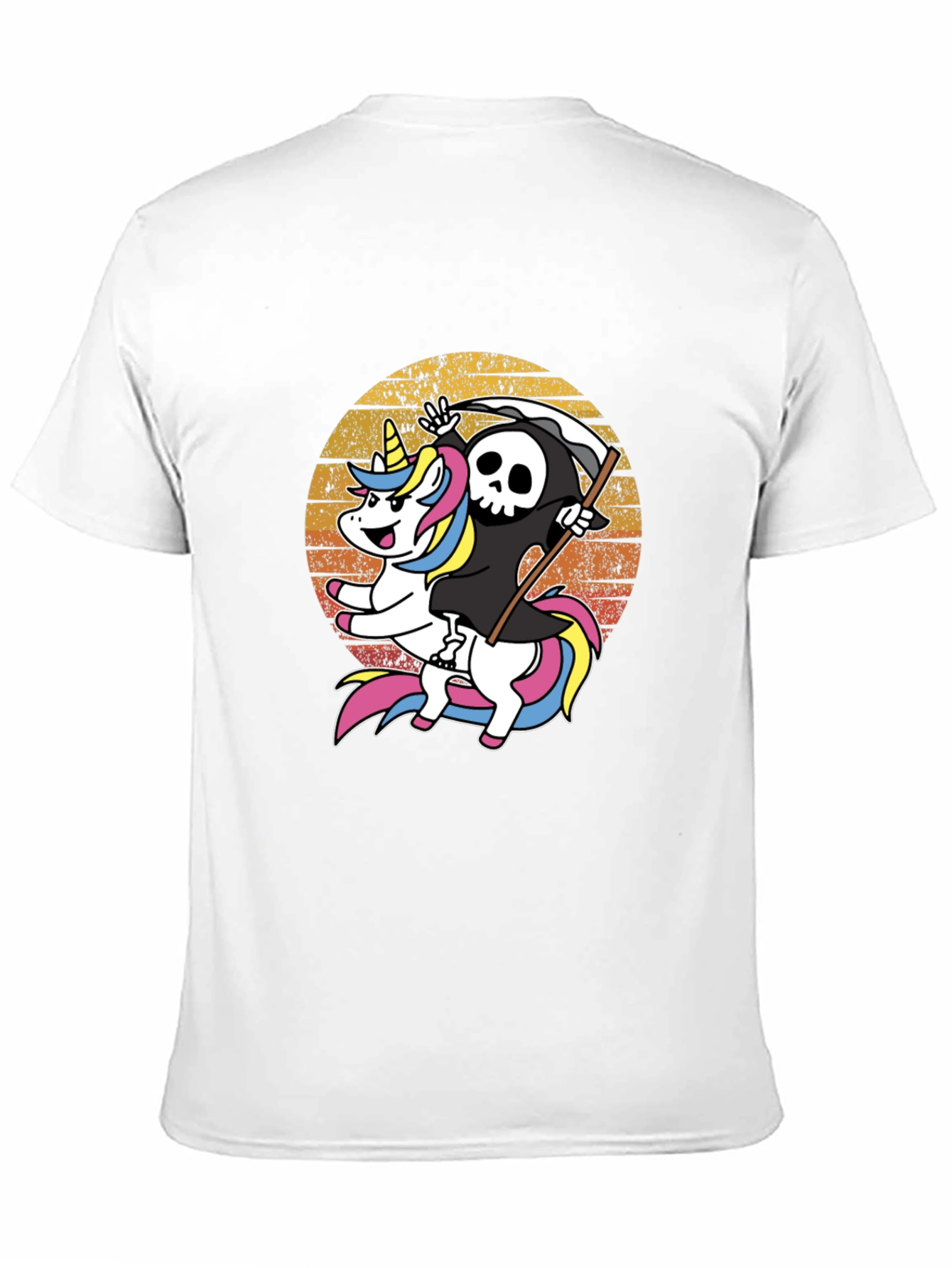 Grim Reaper Unicorn T-Shirt: Ride into the Afterlife