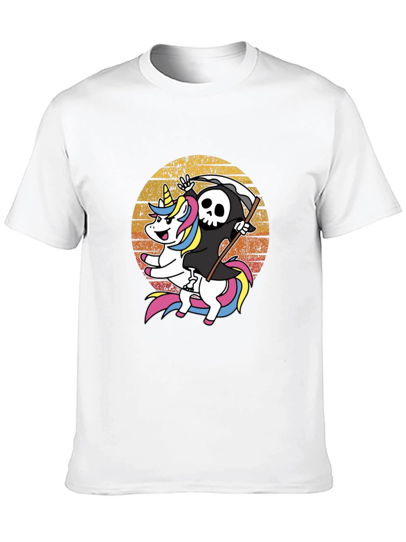 Grim Reaper Unicorn T-Shirt: Ride into the Afterlife