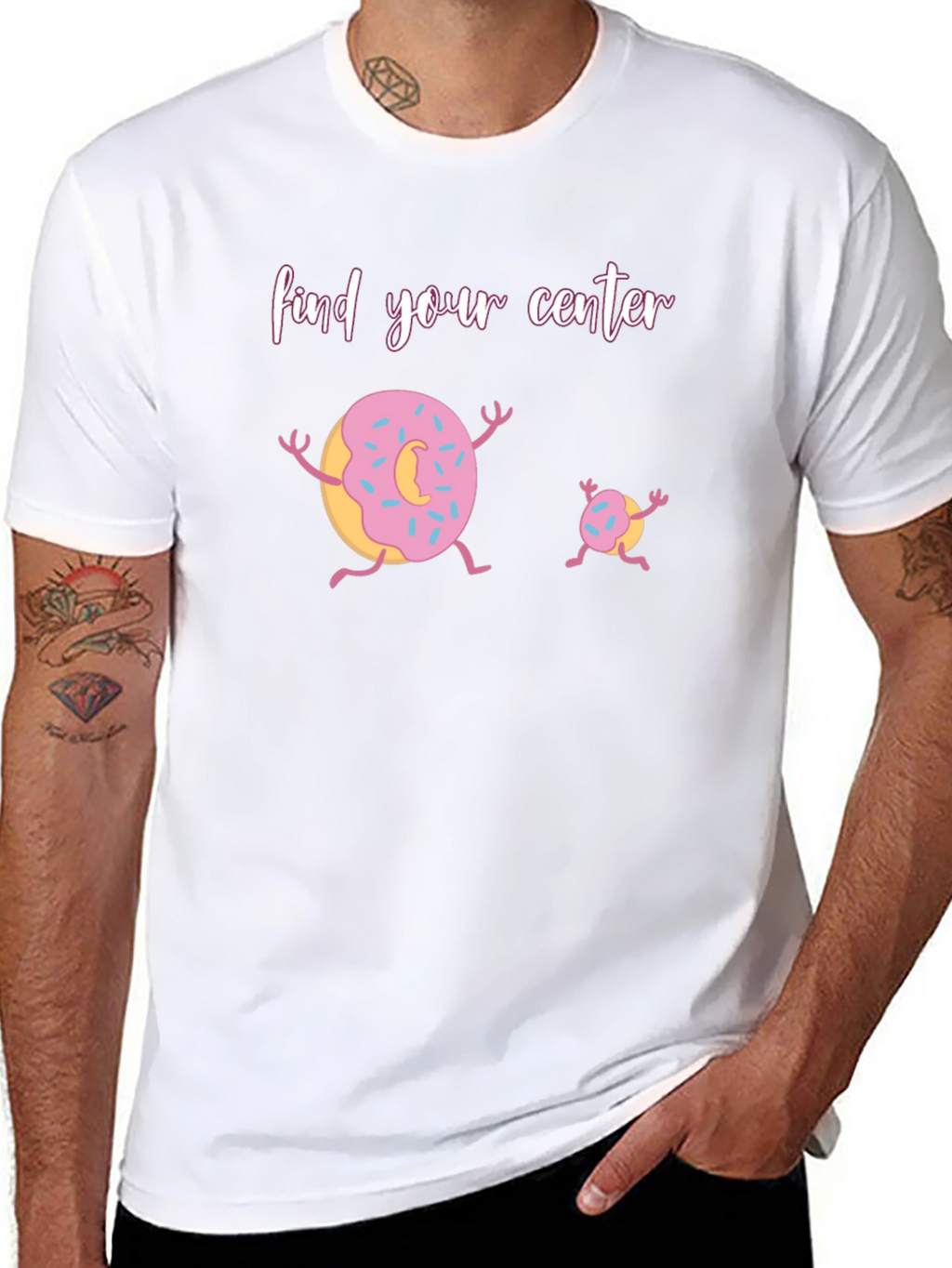 Find Your Center Donut Graphic T-Shirt