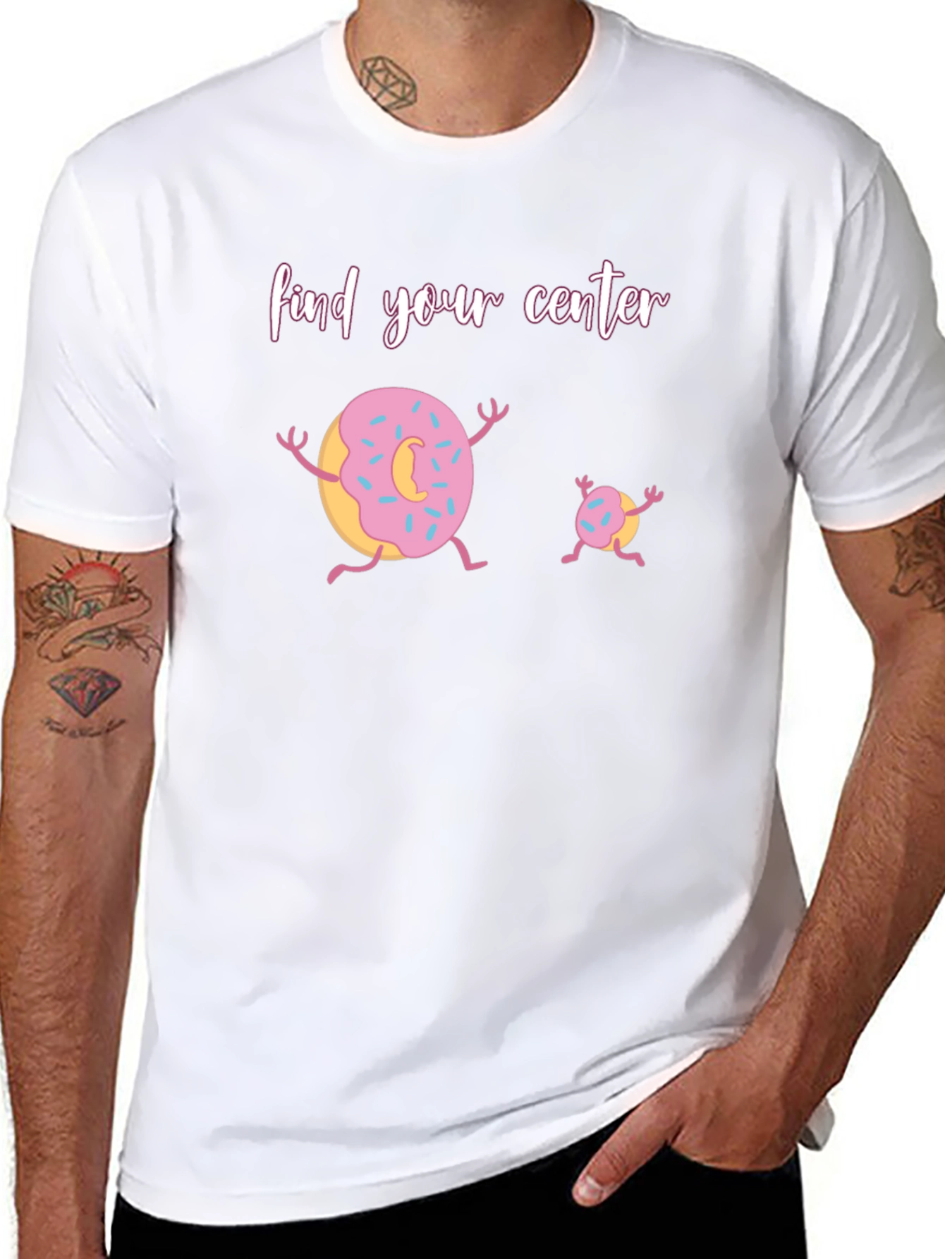 Find Your Center Donut Graphic T-Shirt