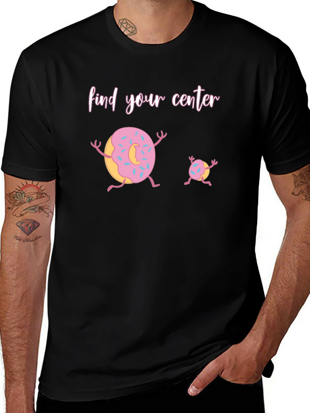 Find Your Center Donut Graphic T-Shirt