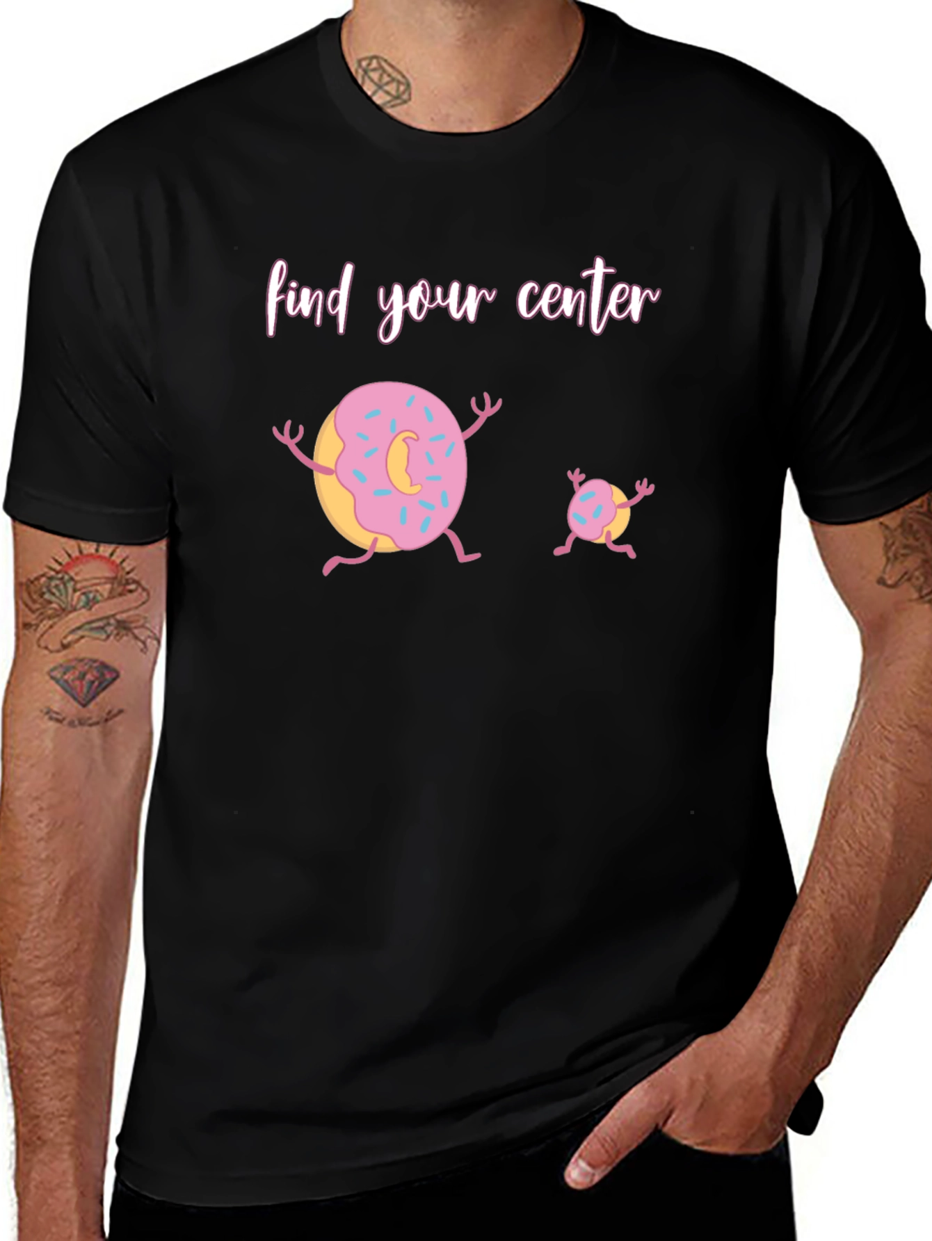 Find Your Center Donut Graphic T-Shirt