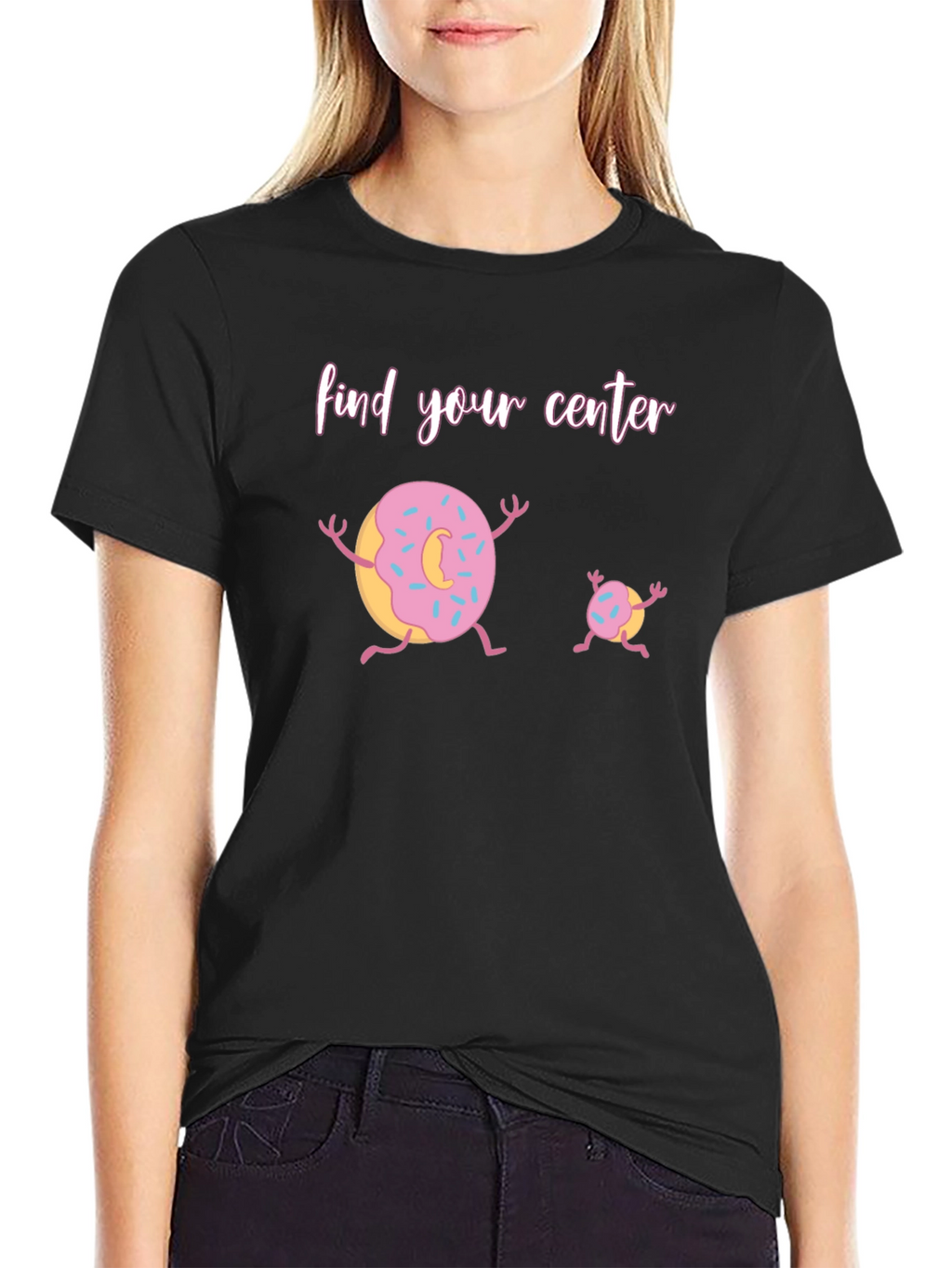 Find Your Center Donut Graphic T-Shirt