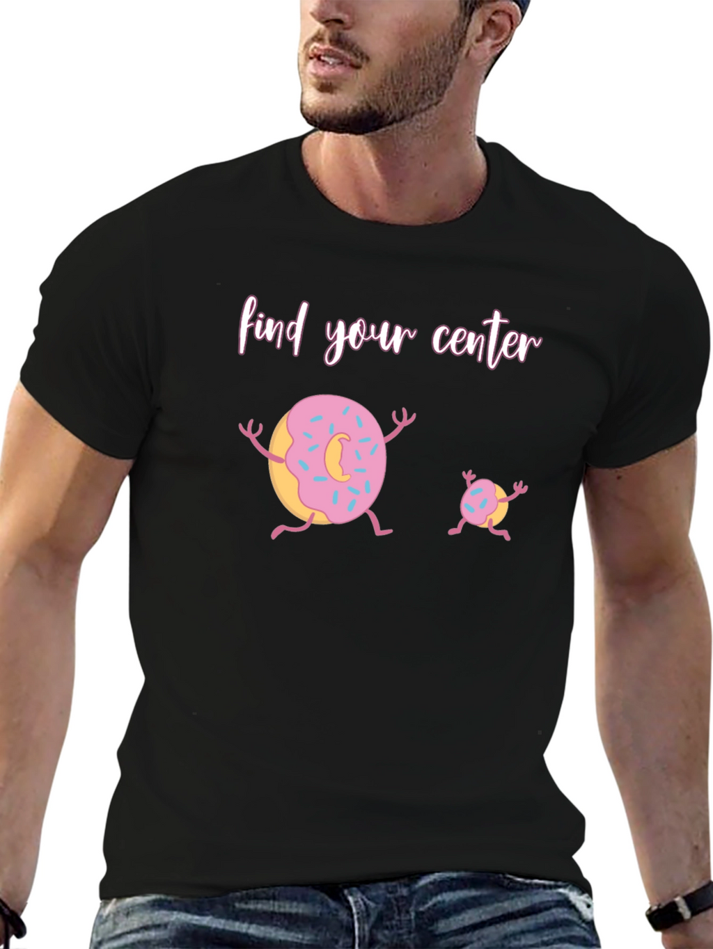 Find Your Center Donut Graphic T-Shirt
