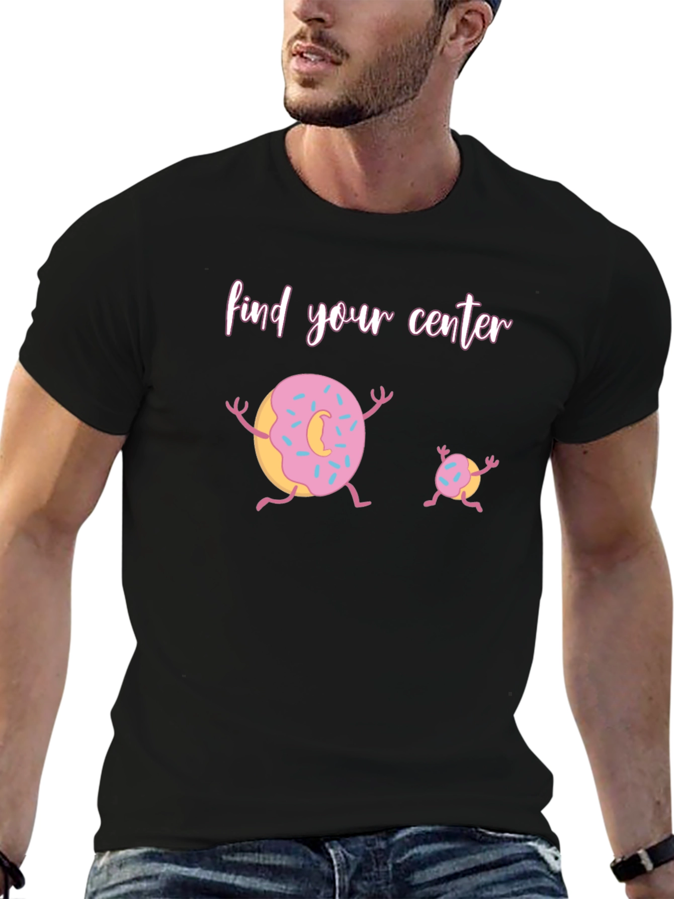 Find Your Center Donut Graphic T-Shirt