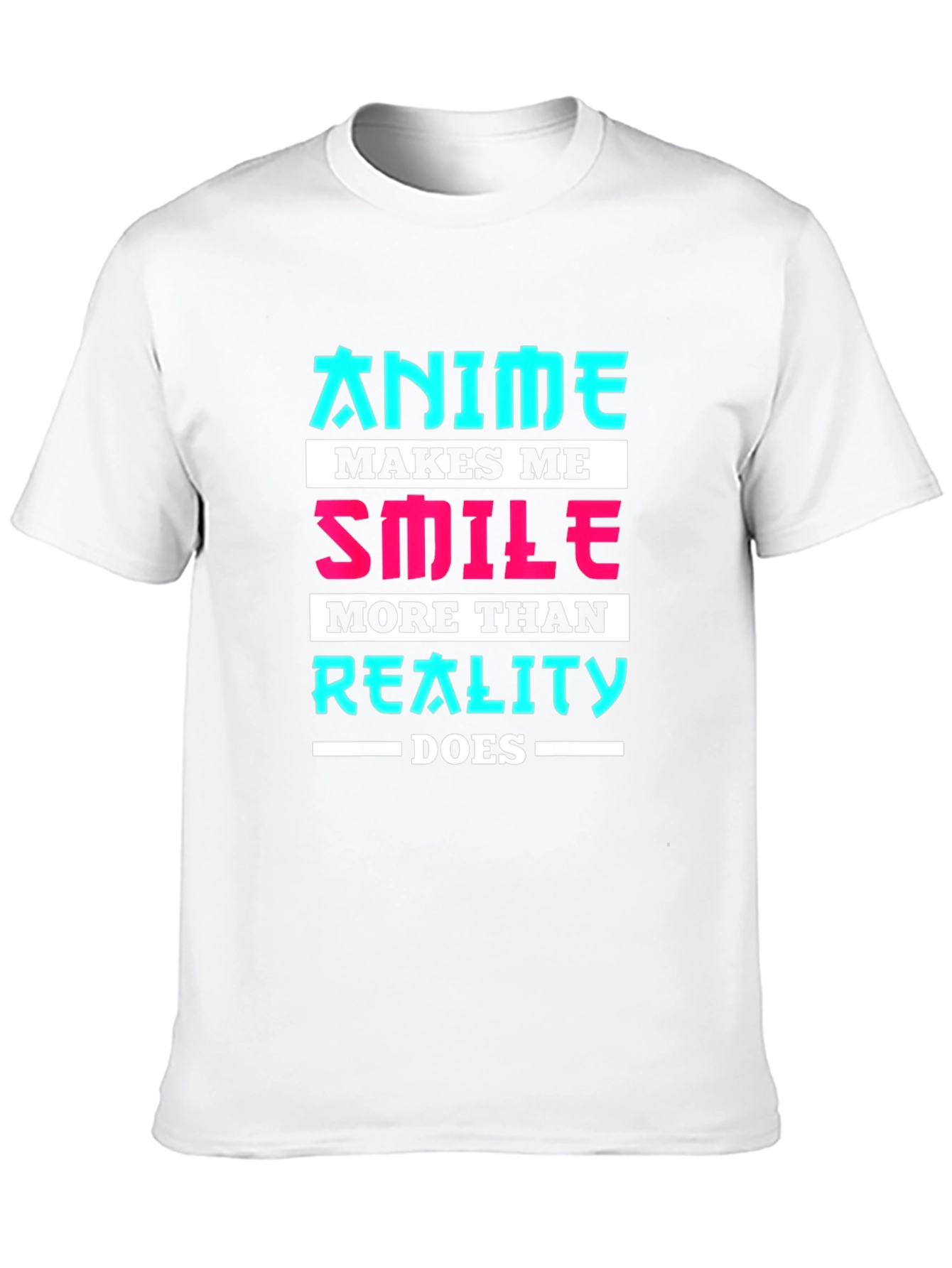 Anime Makes Me Smile T-Shirt - Geek Tee