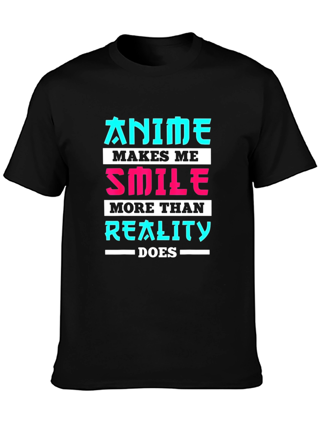 Anime Makes Me Smile T-Shirt - Geek Tee