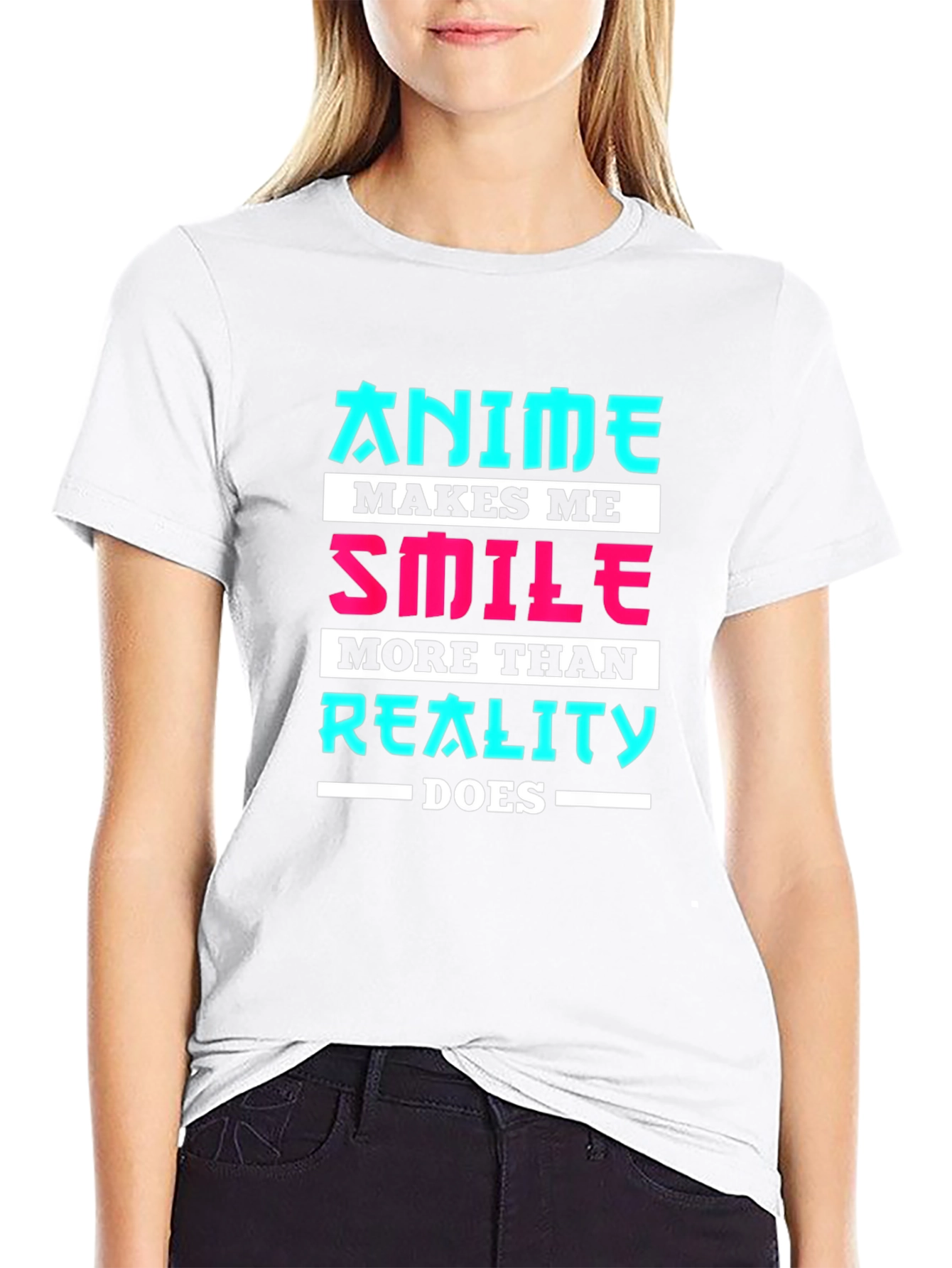 Anime Makes Me Smile T-Shirt - Geek Tee