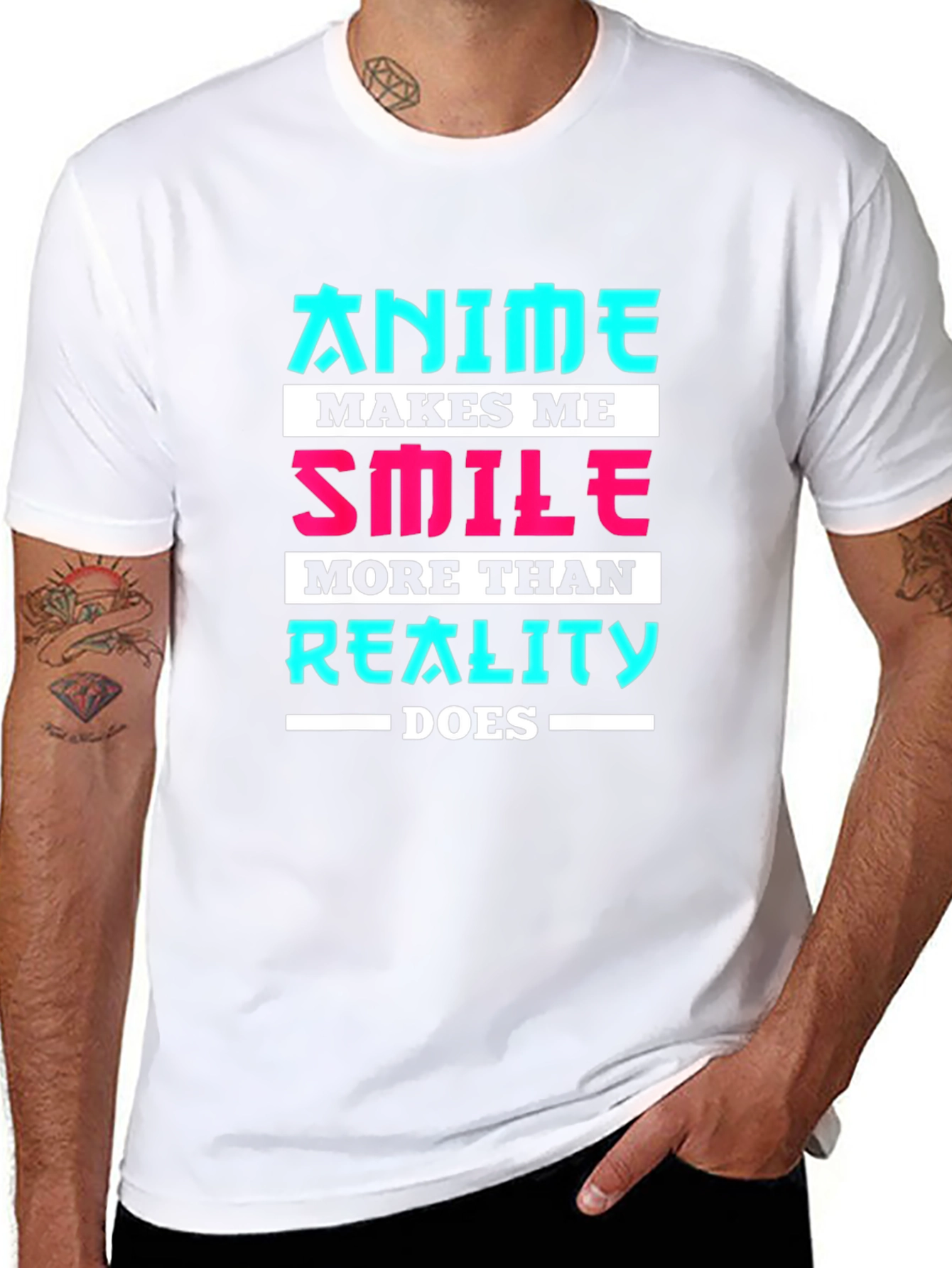 Anime Makes Me Smile T-Shirt - Geek Tee