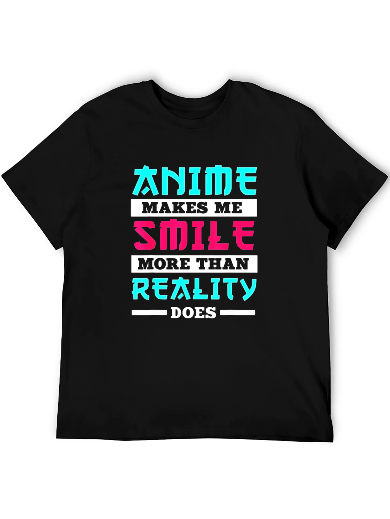 Anime Makes Me Smile T-Shirt - Geek Tee