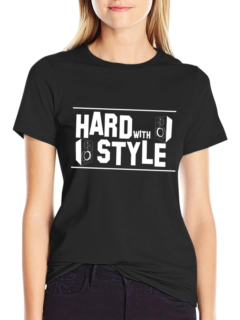 Hard with Style Graphic Tee - Black T-Shirt