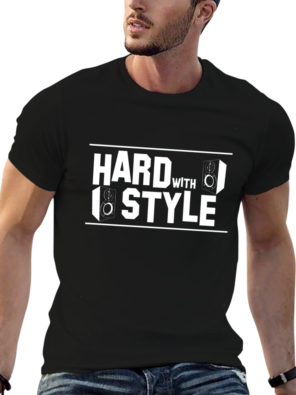 Hard with Style Graphic Tee - Black T-Shirt