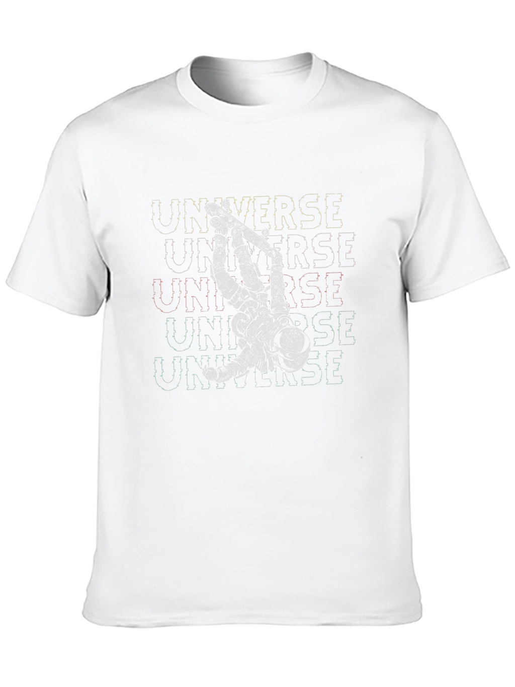 Astronaut Universe Black Graphic T-Shirt