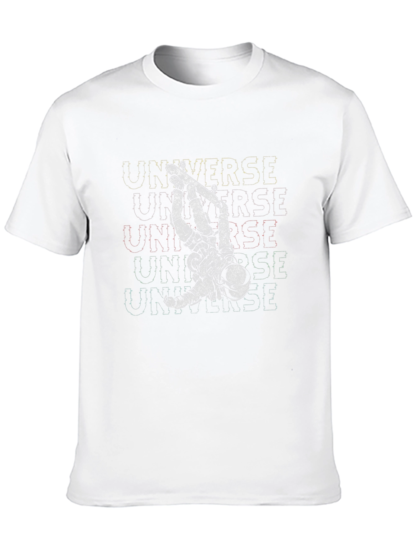 Astronaut Universe Black Graphic T-Shirt