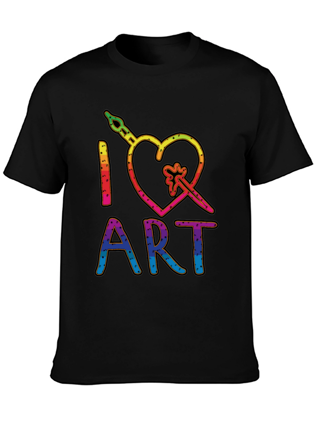 I Heart Art Graphic T-Shirt - Rainbow Design