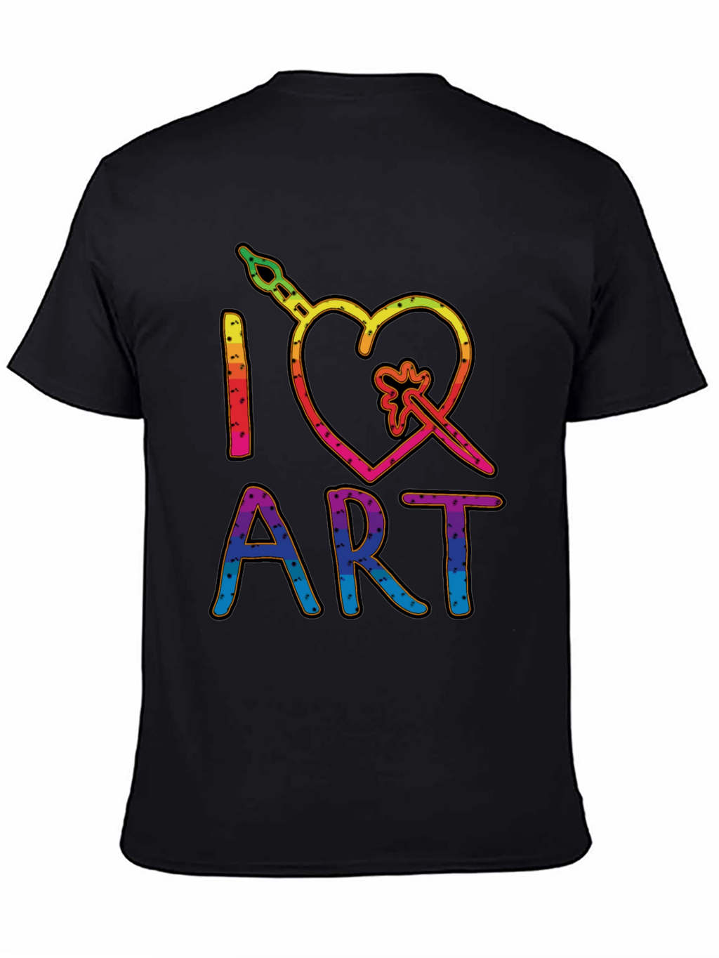 I Heart Art Graphic T-Shirt - Rainbow Design