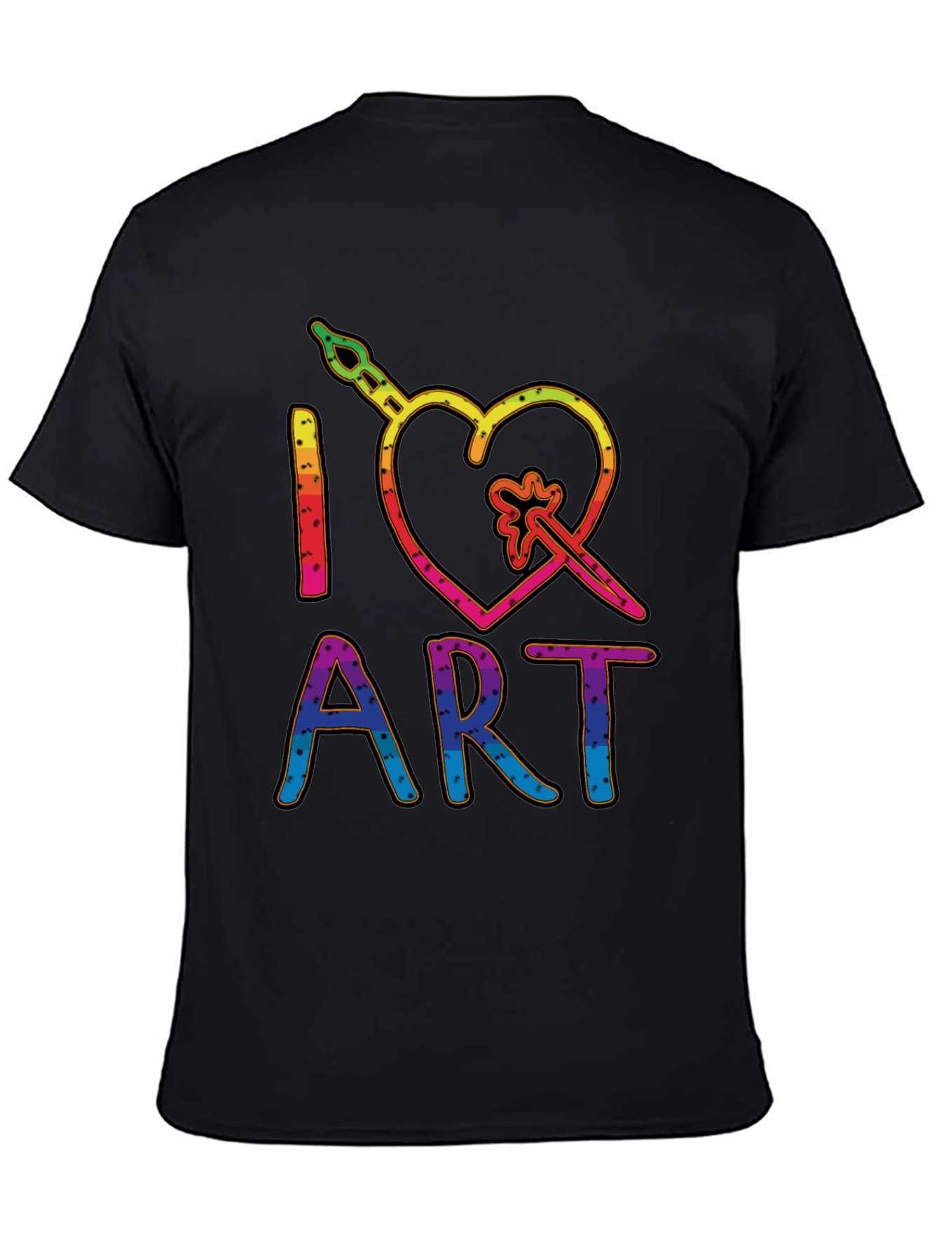 I Heart Art Graphic T-Shirt - Rainbow Design
