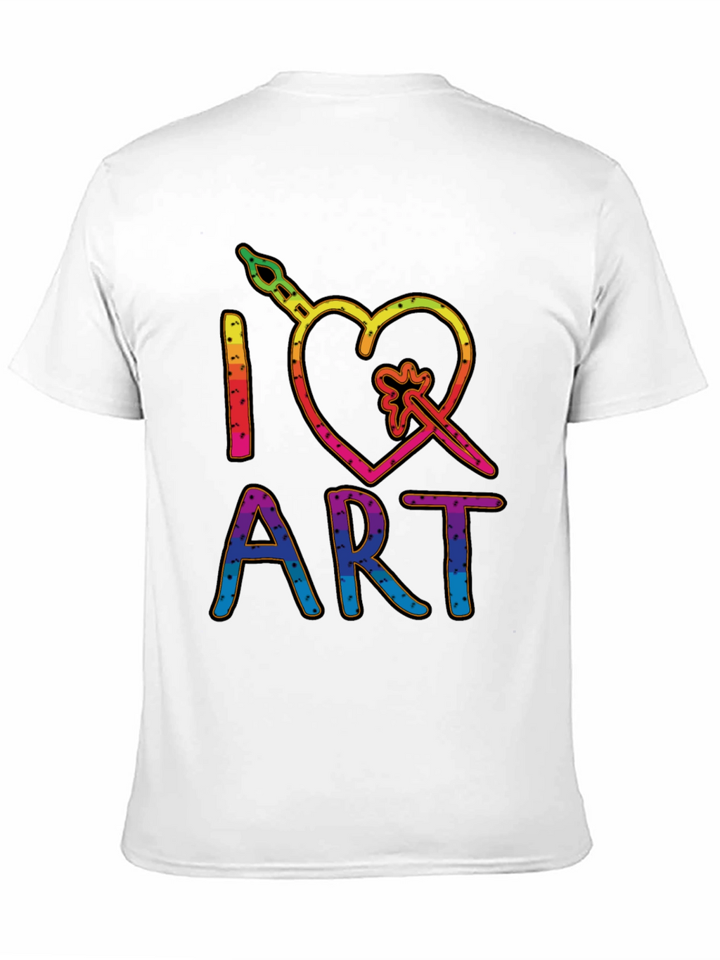 I Heart Art Graphic T-Shirt - Rainbow Design