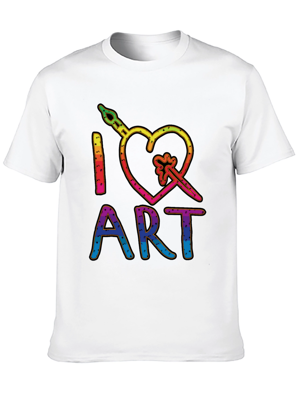 I Heart Art Graphic T-Shirt - Rainbow Design
