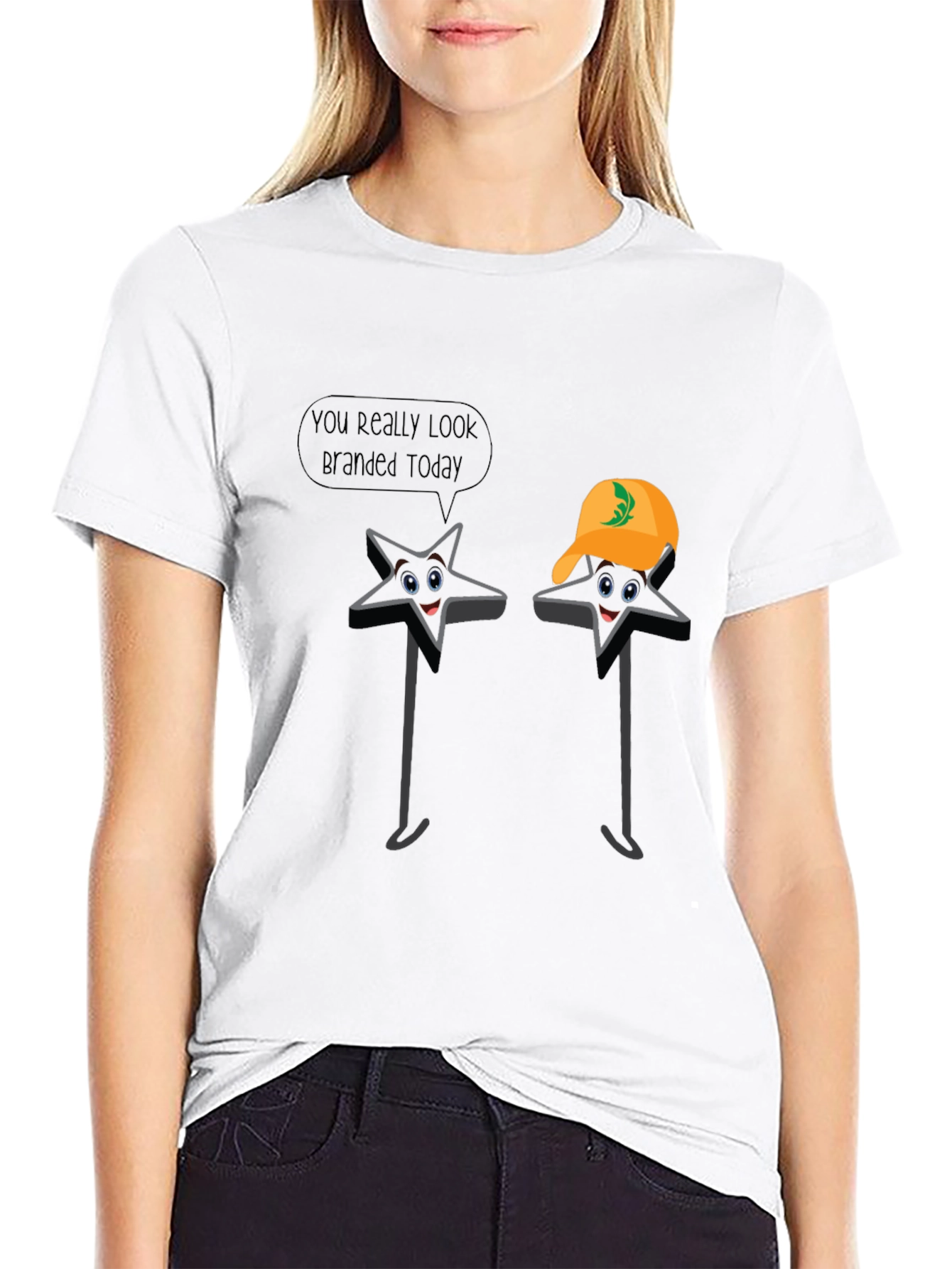 Funny Star Pun T-Shirt - You Look Branded Today!