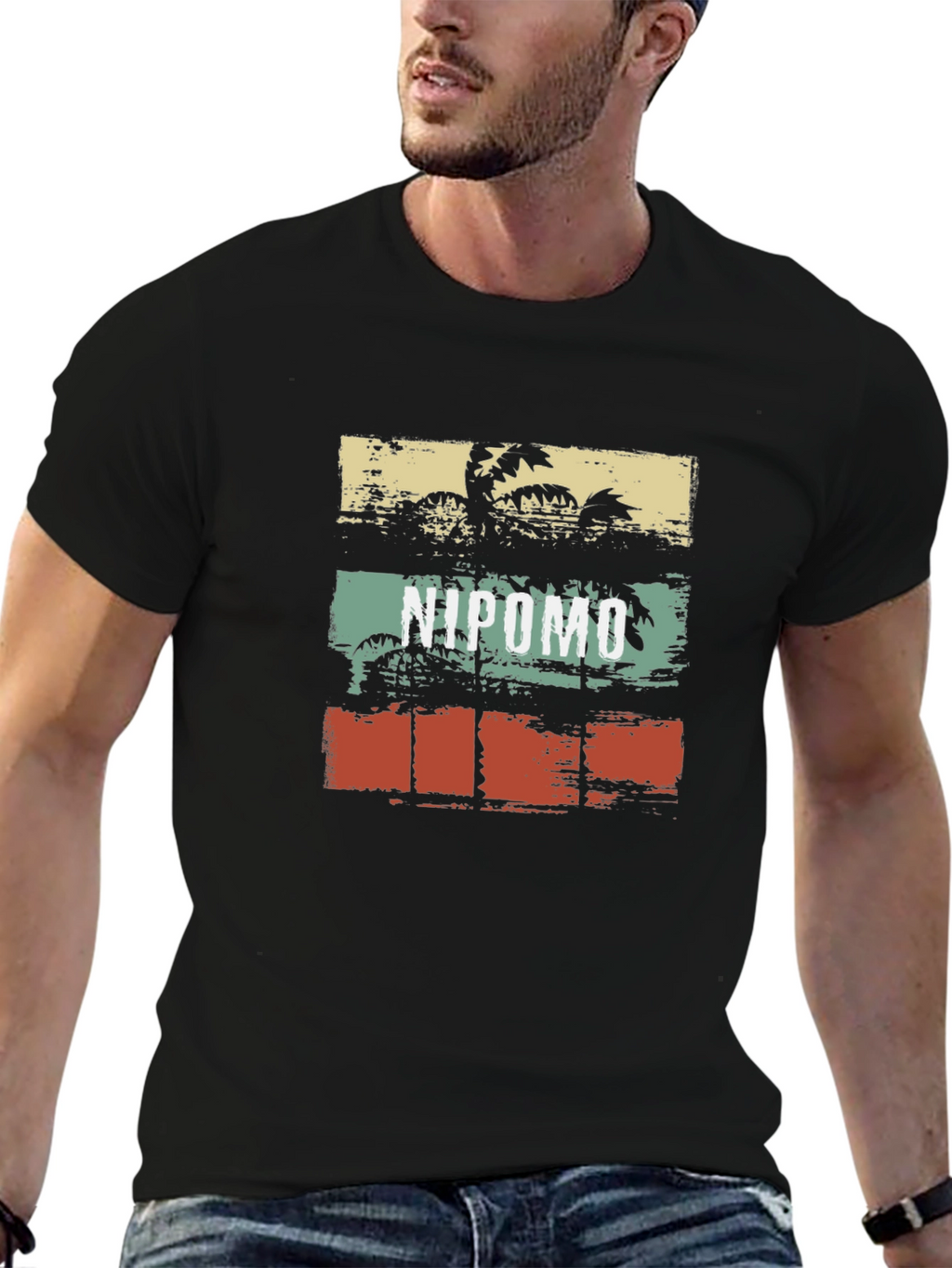Nipomo Palm T-Shirt - Retro Beach Vibes