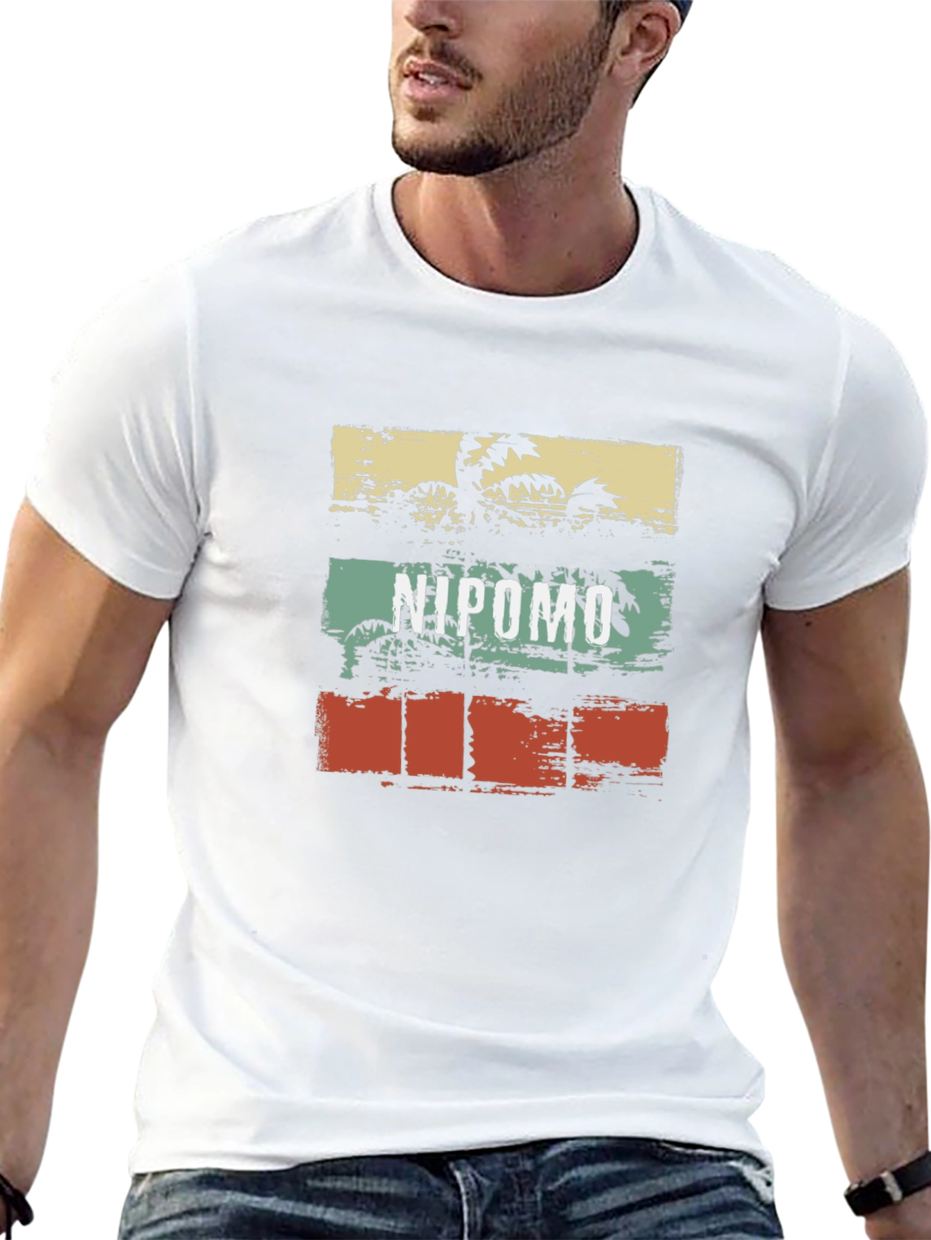 Nipomo Palm T-Shirt - Retro Beach Vibes