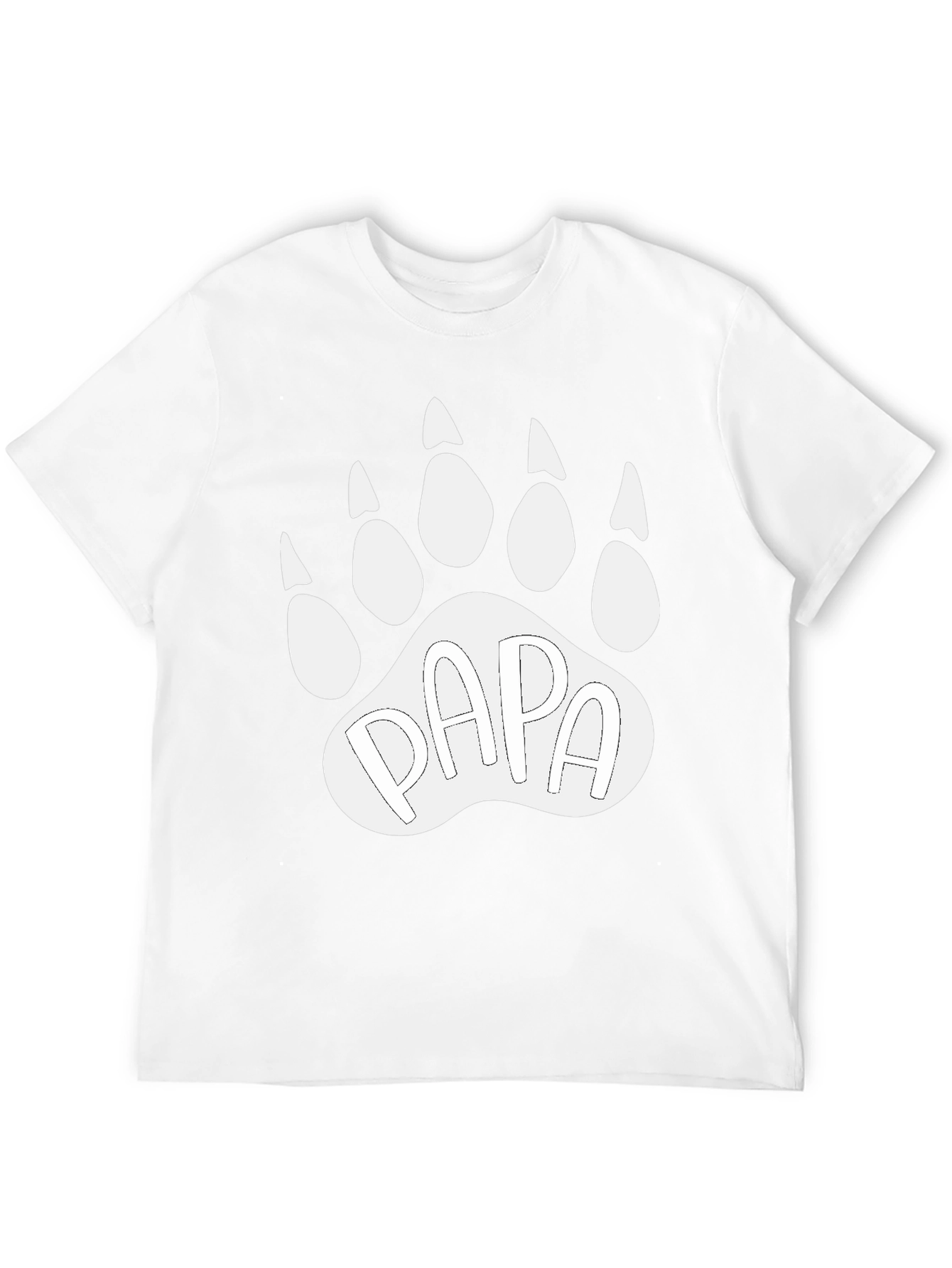 Papa Bear Paw Print T-Shirt - Fathers Day Gift