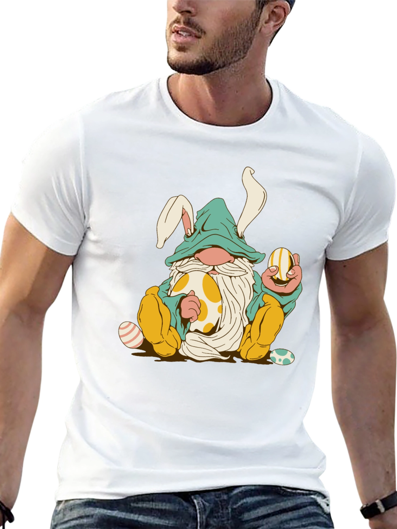 Easter Gnome T-Shirt - Cute Bunny Design