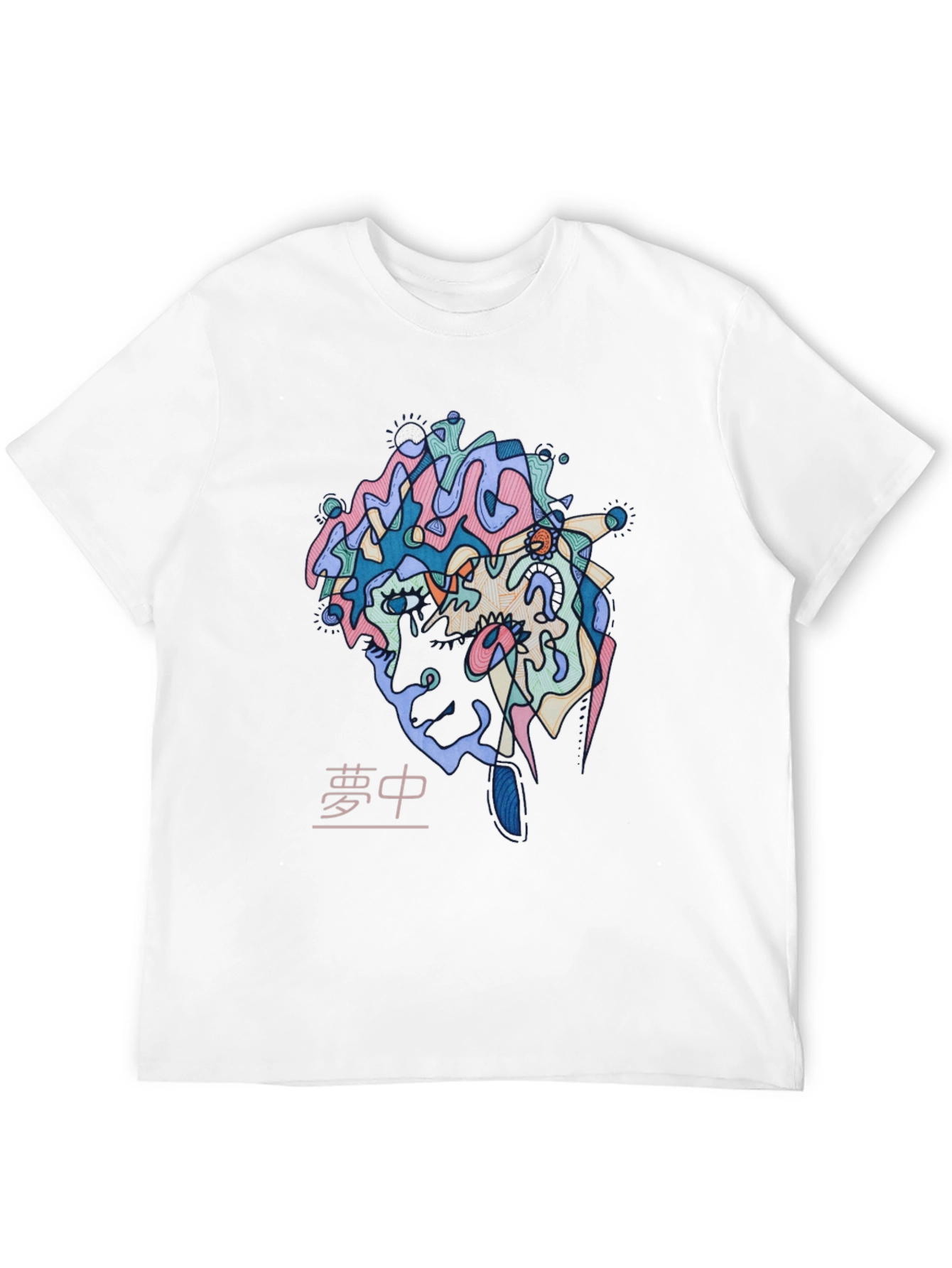 Abstract Face Graphic Print T-Shirt