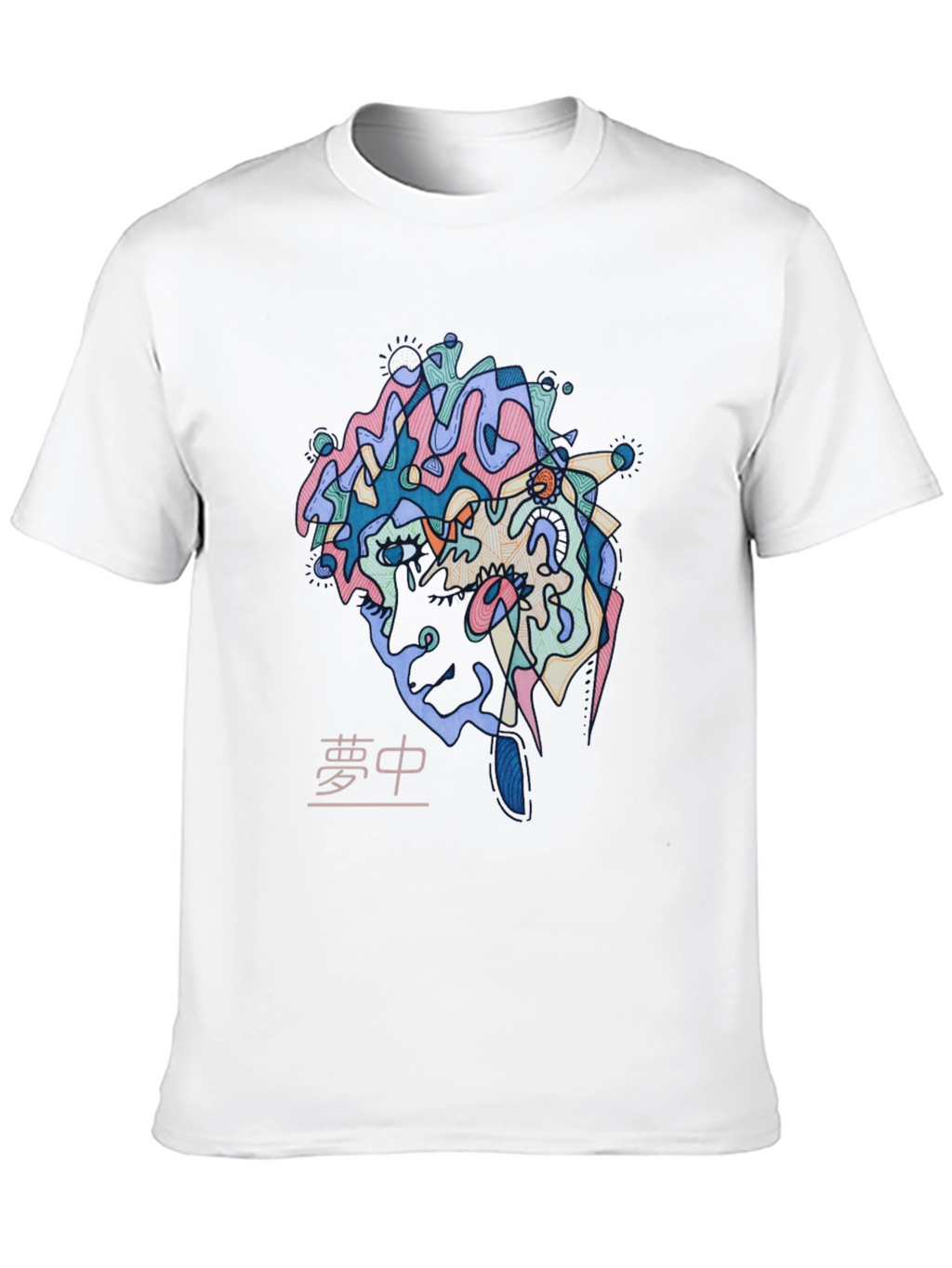 Abstract Face Graphic Print T-Shirt