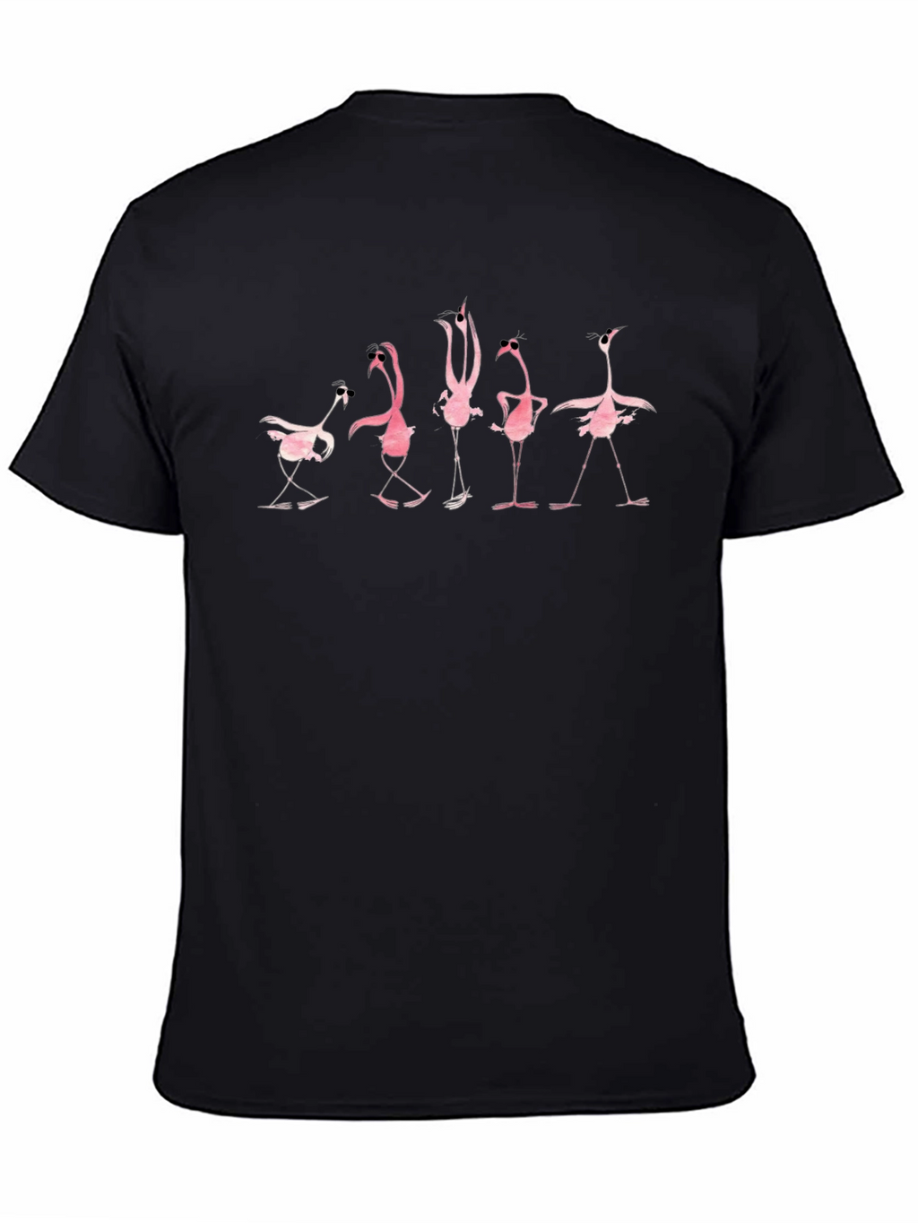 Funky Flamingo Black T-Shirt