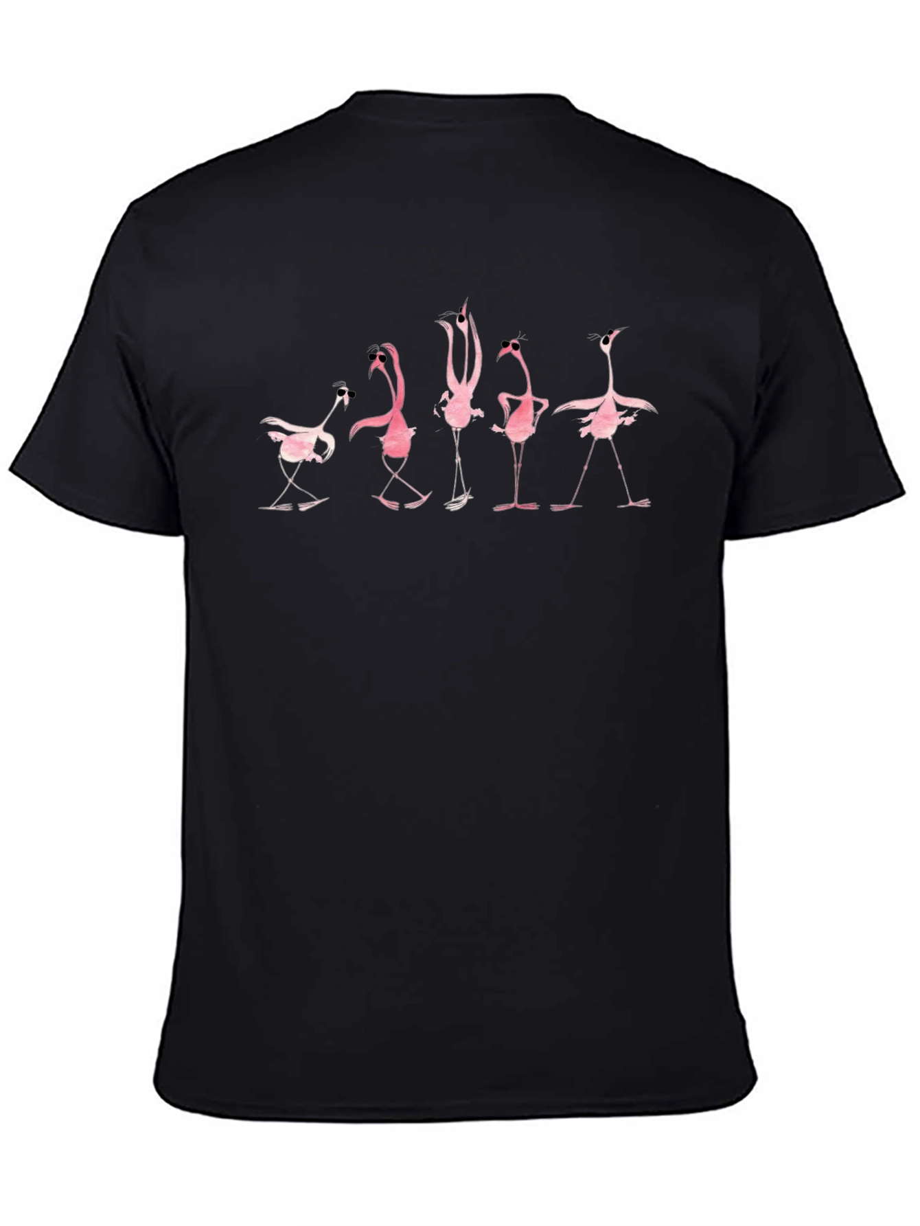 Funky Flamingo Black T-Shirt