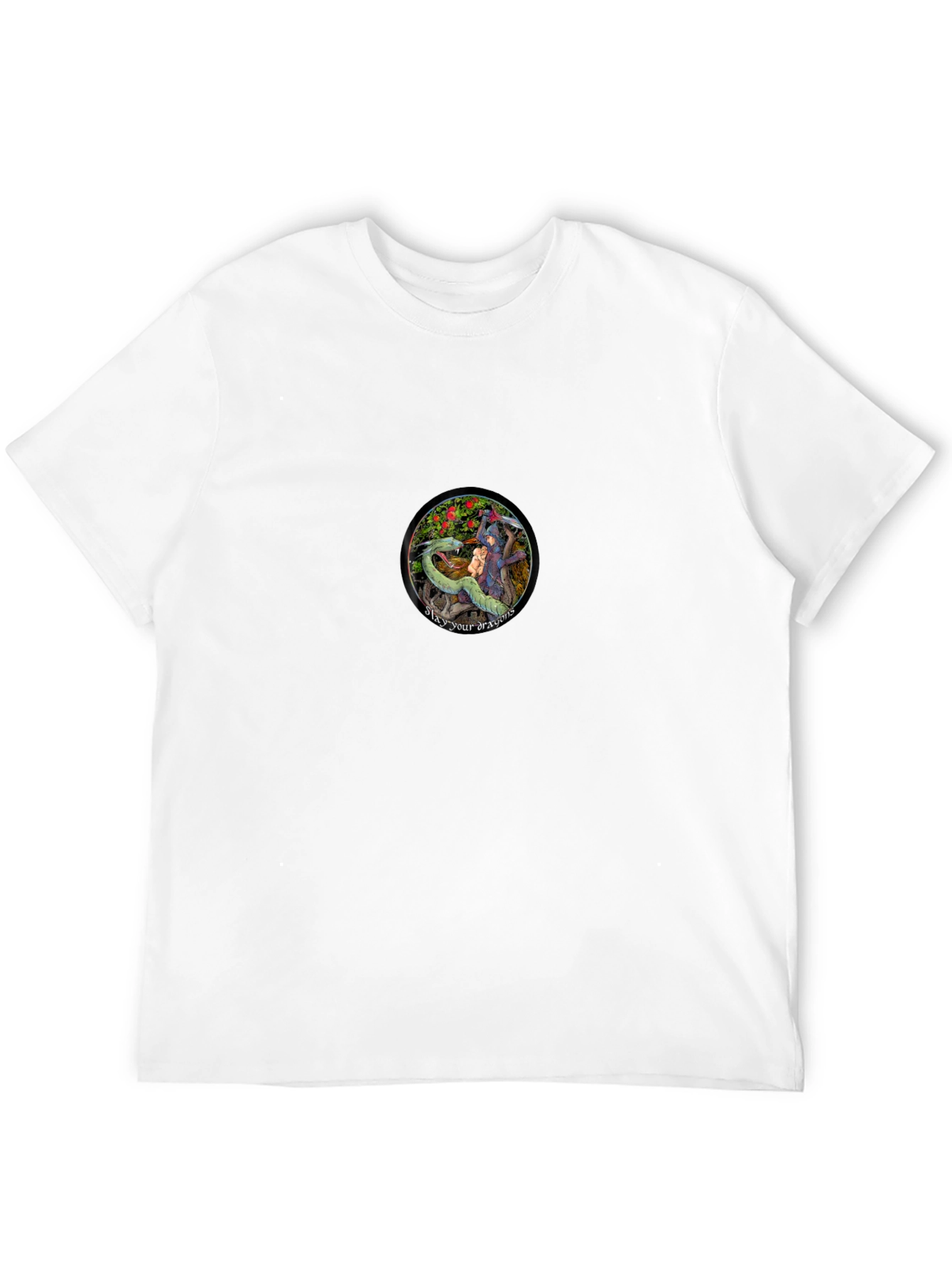 Dragon Slayer Graphic Tee - Black Cotton Comfort