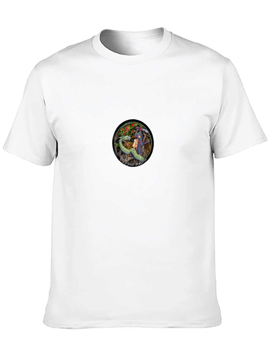 Dragon Slayer Graphic Tee - Black Cotton Comfort