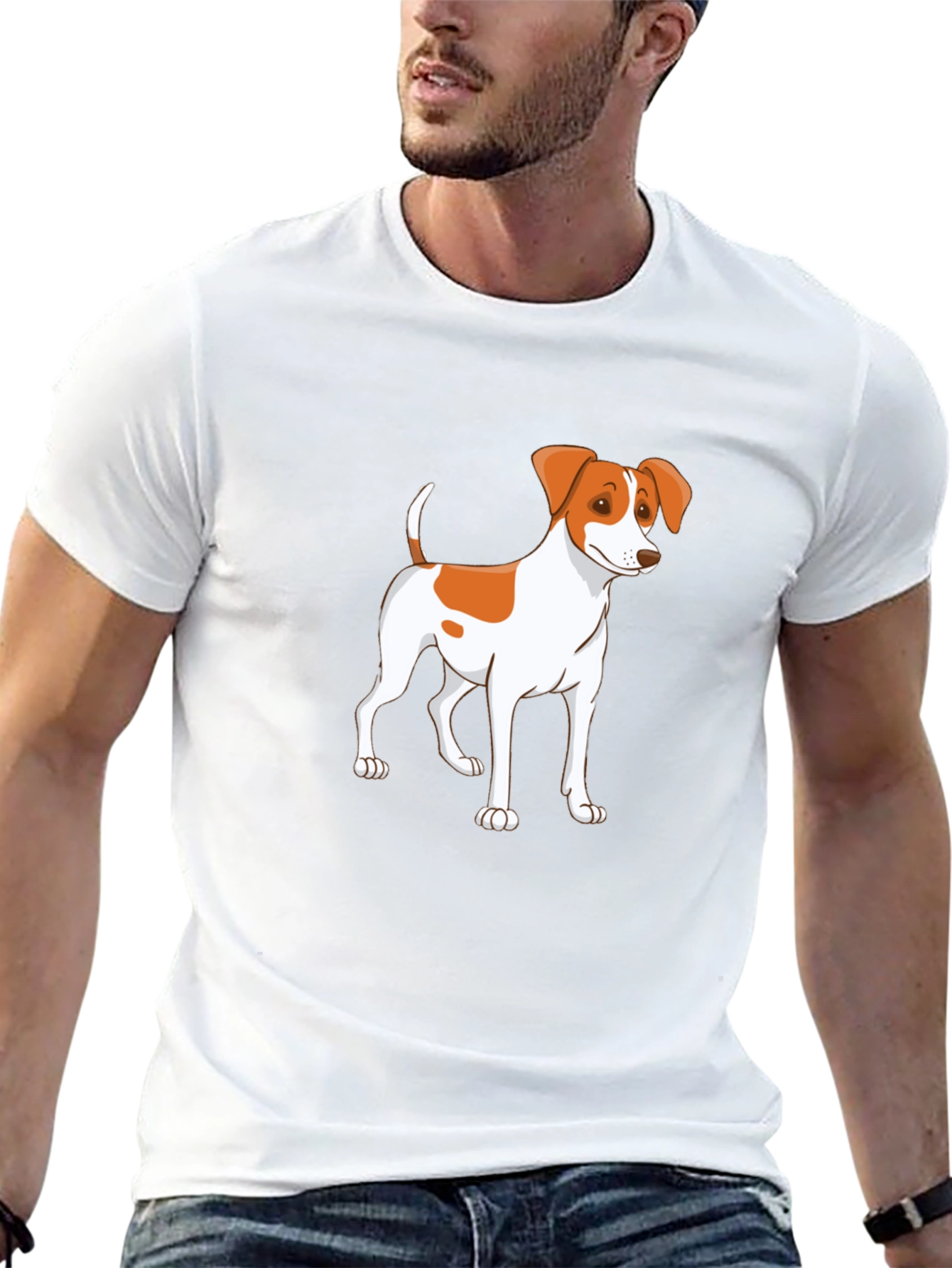Cute Dog Graphic Tee - Unisex Black T-Shirt