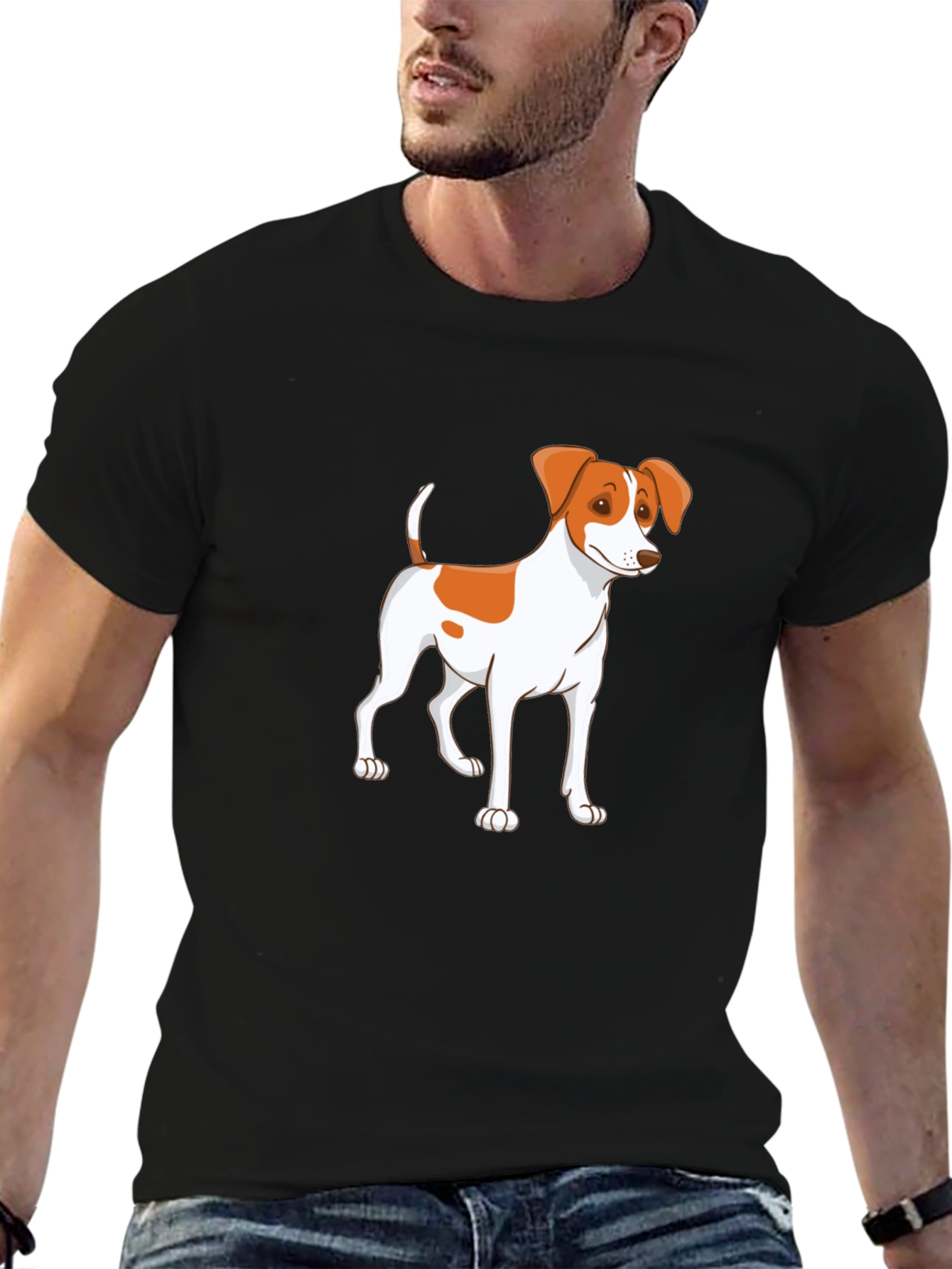 Cute Dog Graphic Tee - Unisex Black T-Shirt