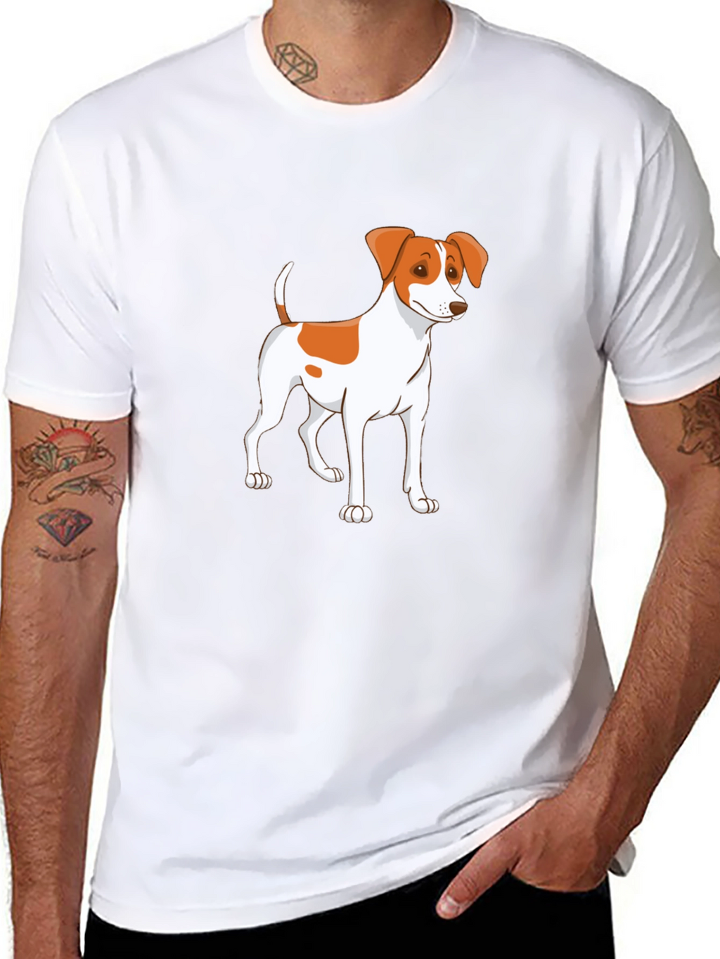 Cute Dog Graphic Tee - Unisex Black T-Shirt