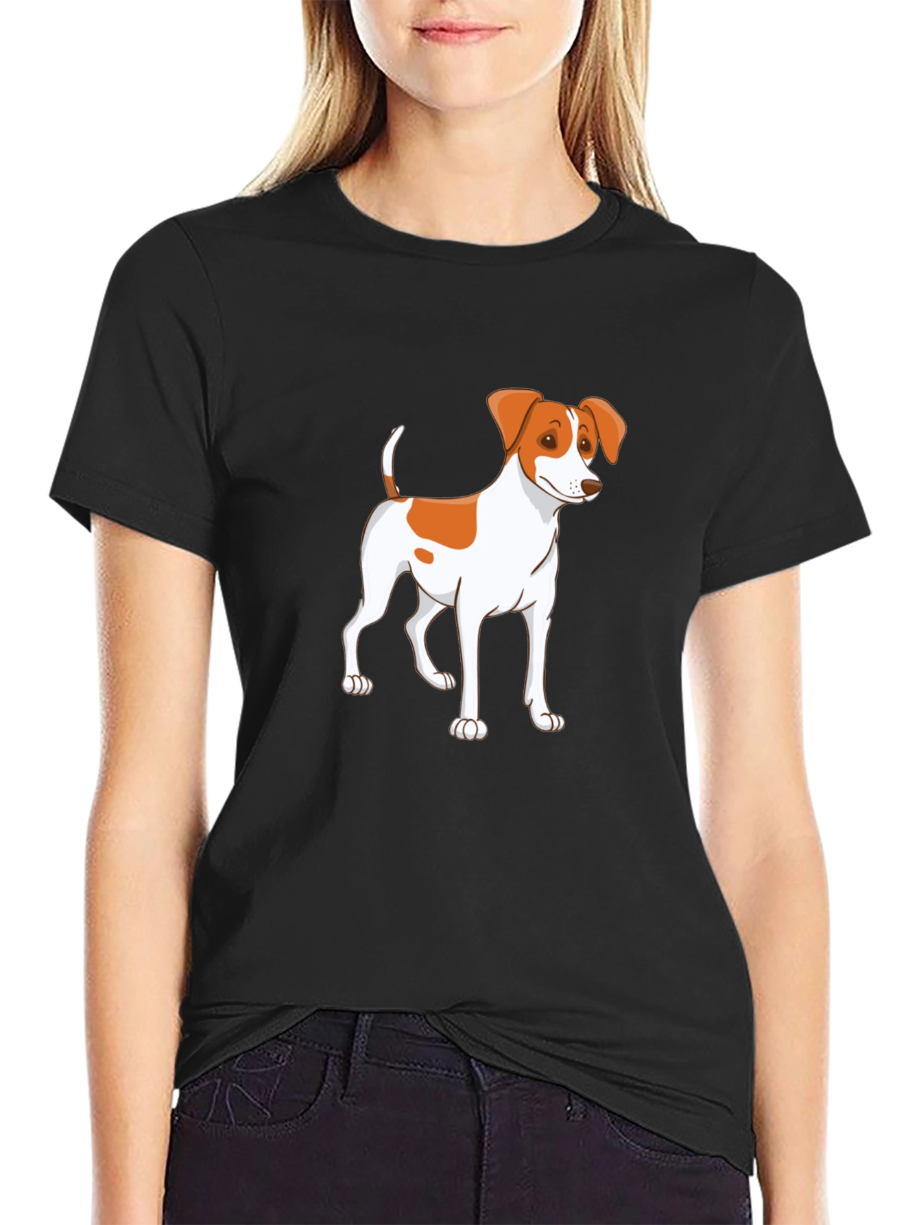 Cute Dog Graphic Tee - Unisex Black T-Shirt