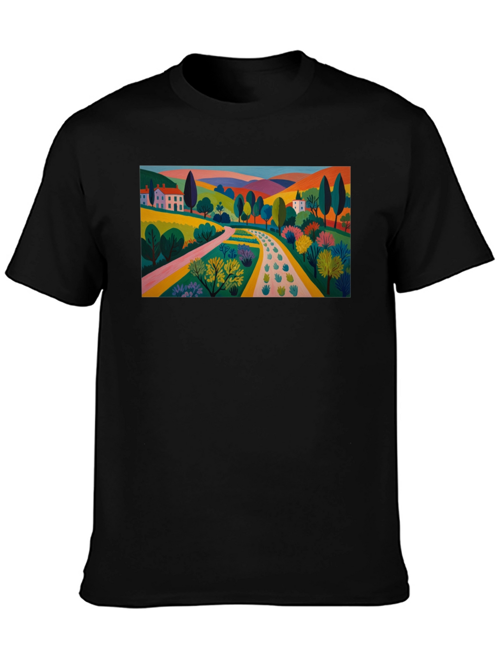 Colorful Landscape Graphic T-Shirt