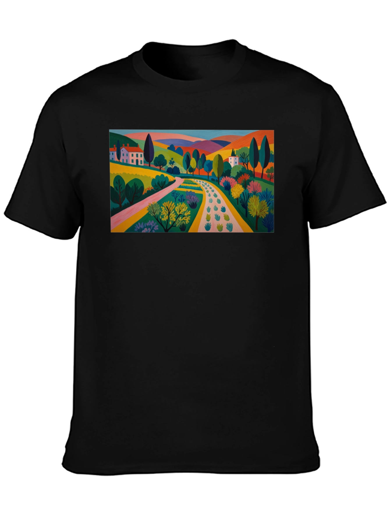 Colorful Landscape Graphic T-Shirt