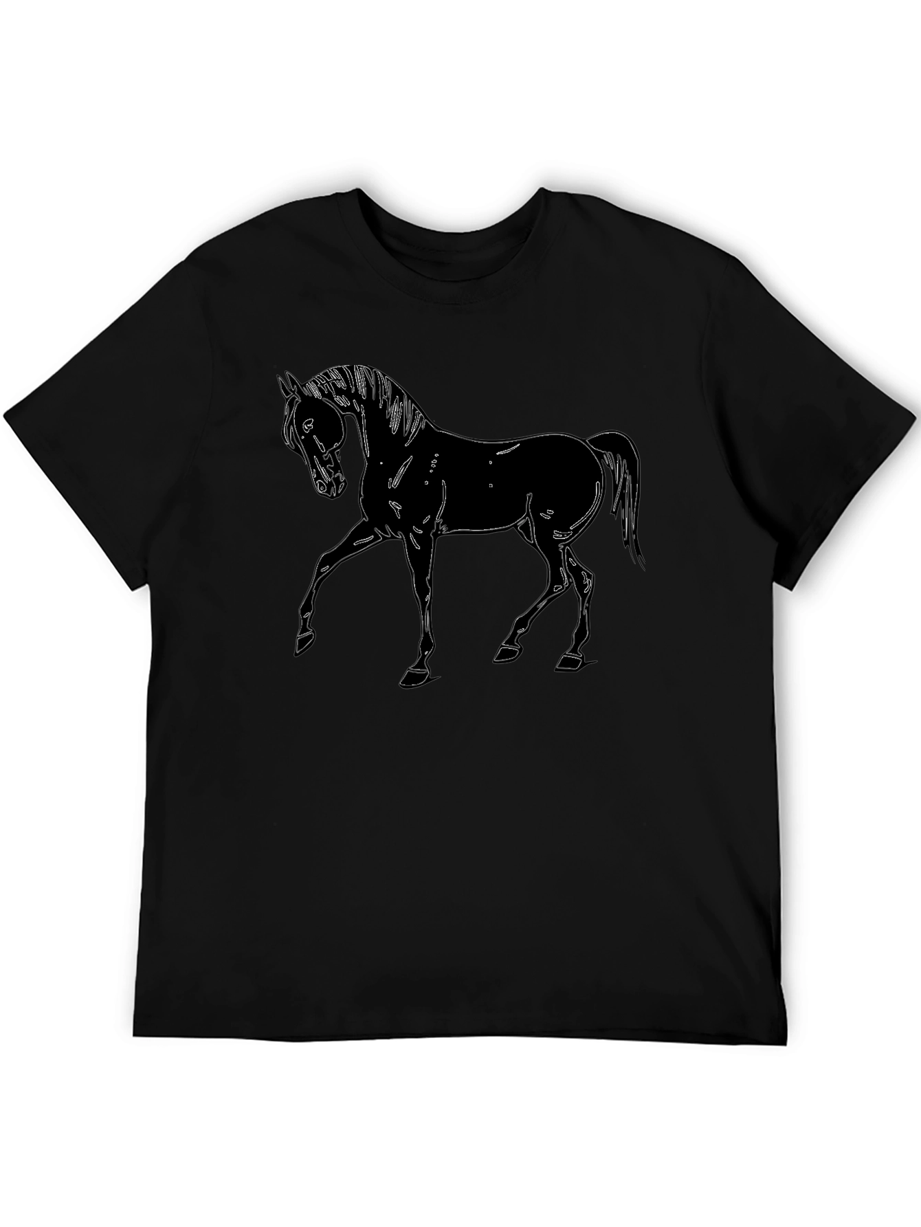 Horse Graphic Black T-Shirt