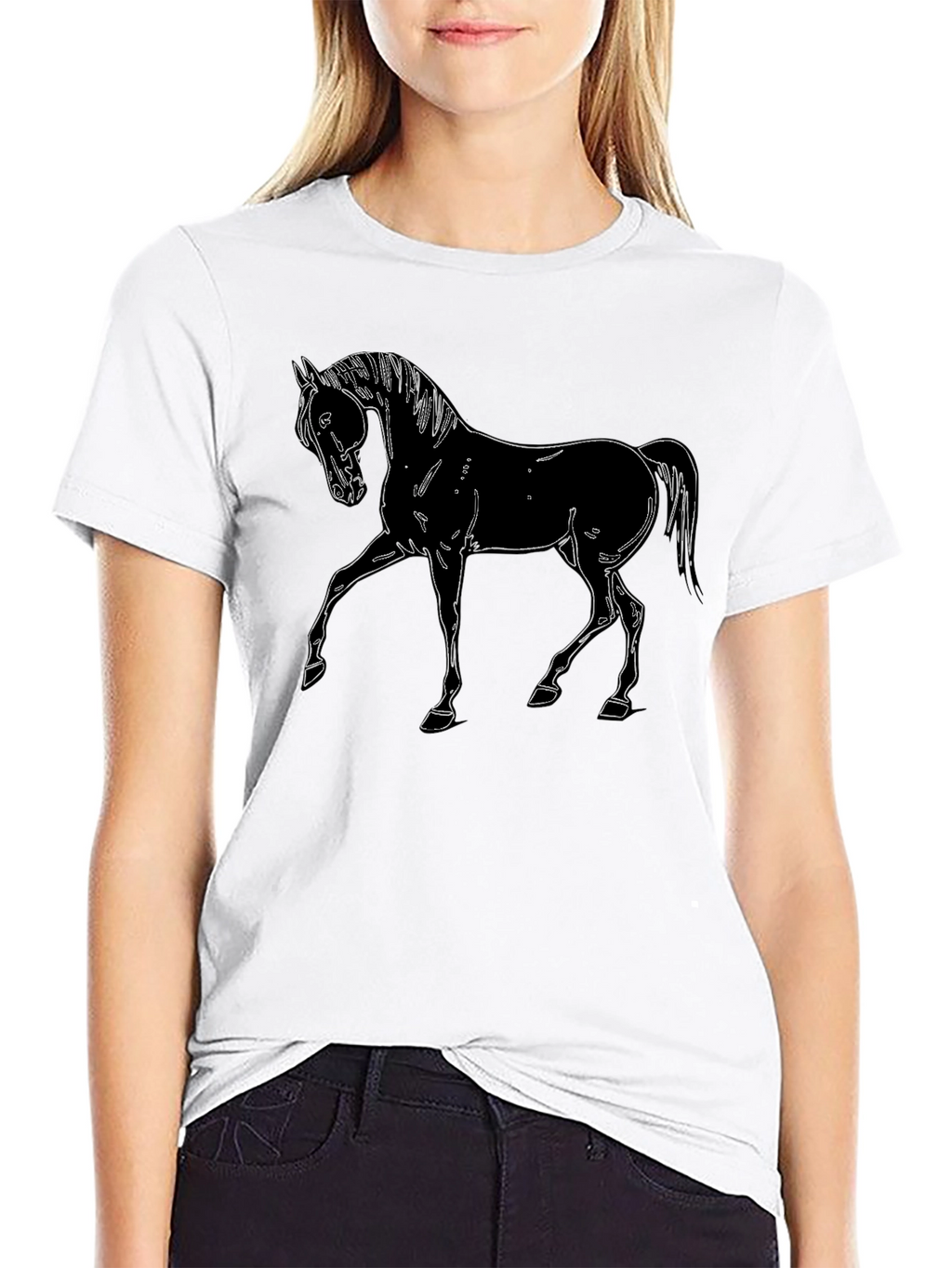 Horse Graphic Black T-Shirt